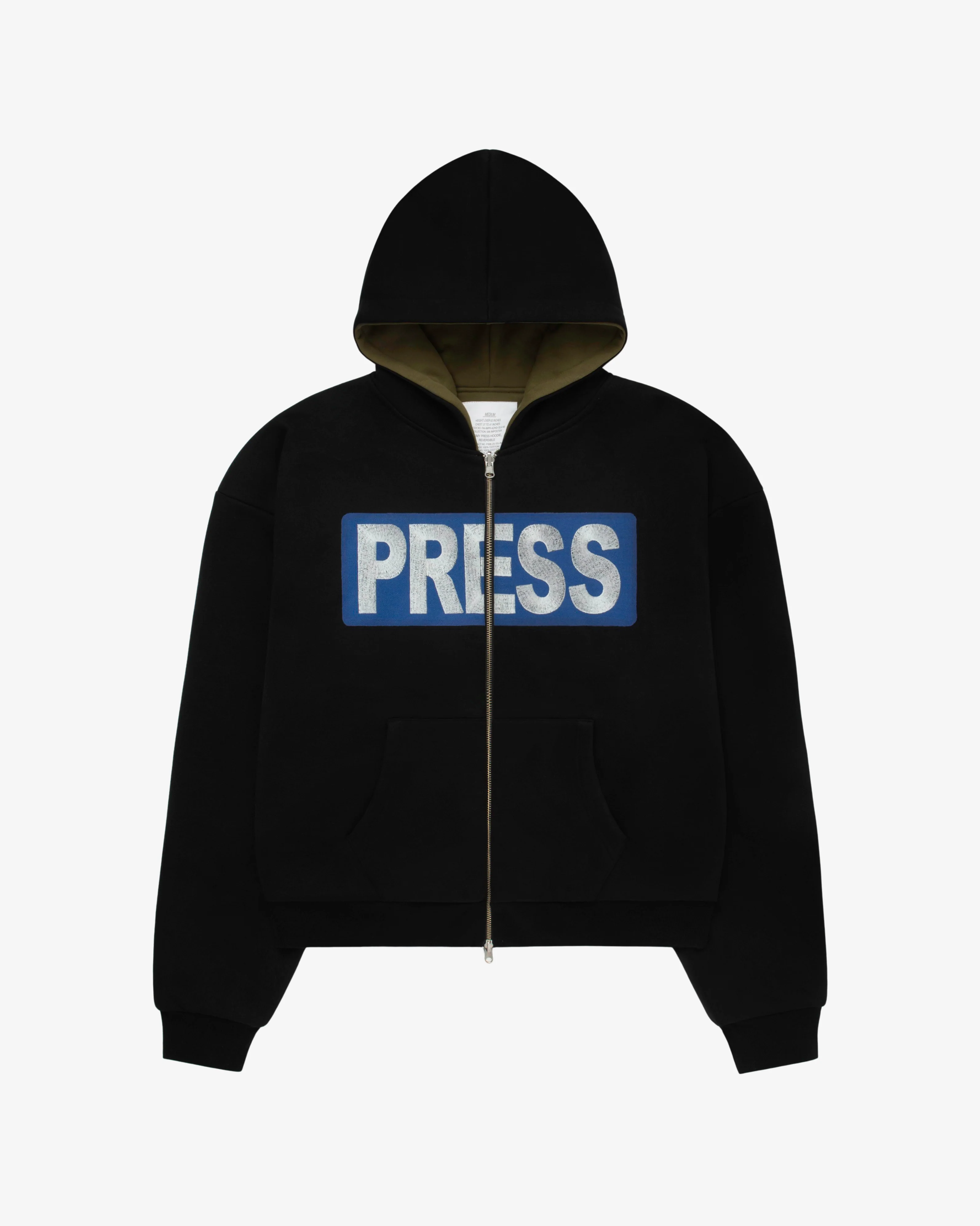 Army/Press Reversible Zip Hoodie - Image 6