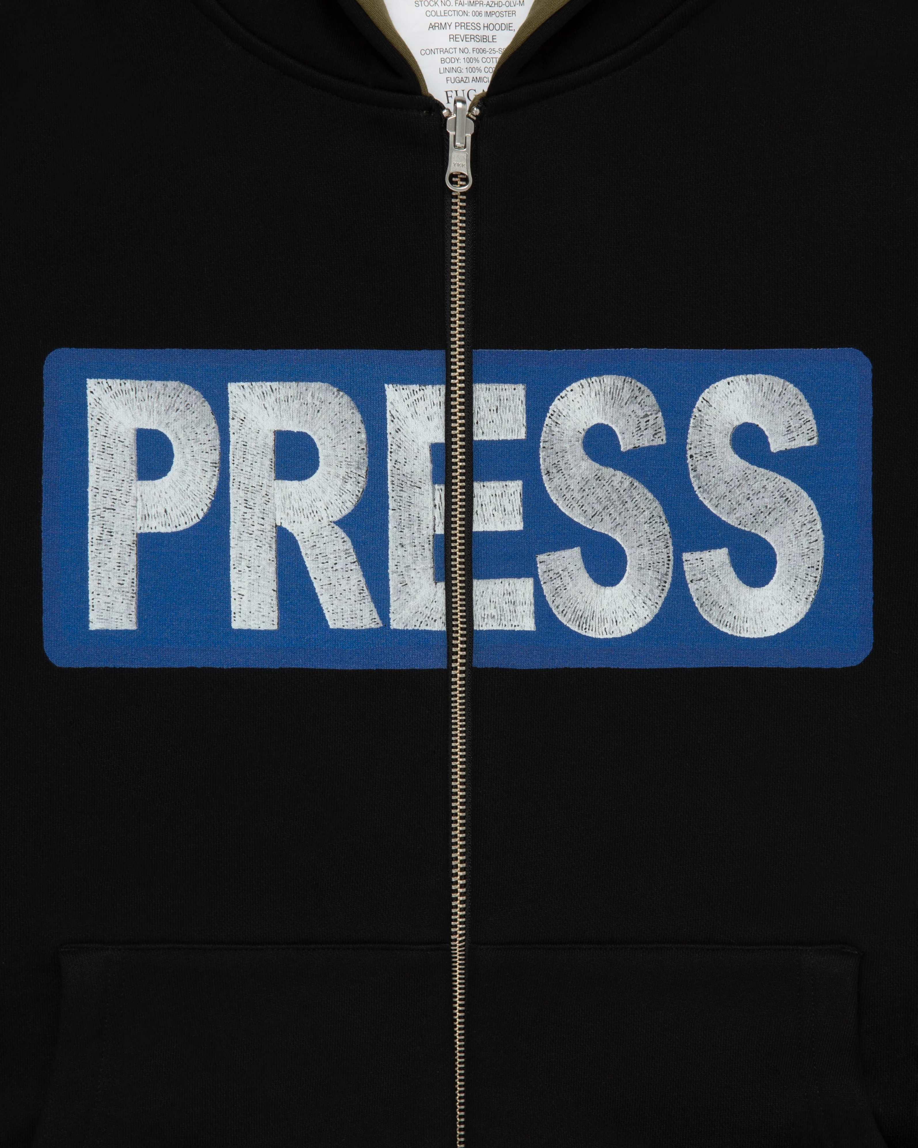 Army/Press Reversible Zip Hoodie - Image 7