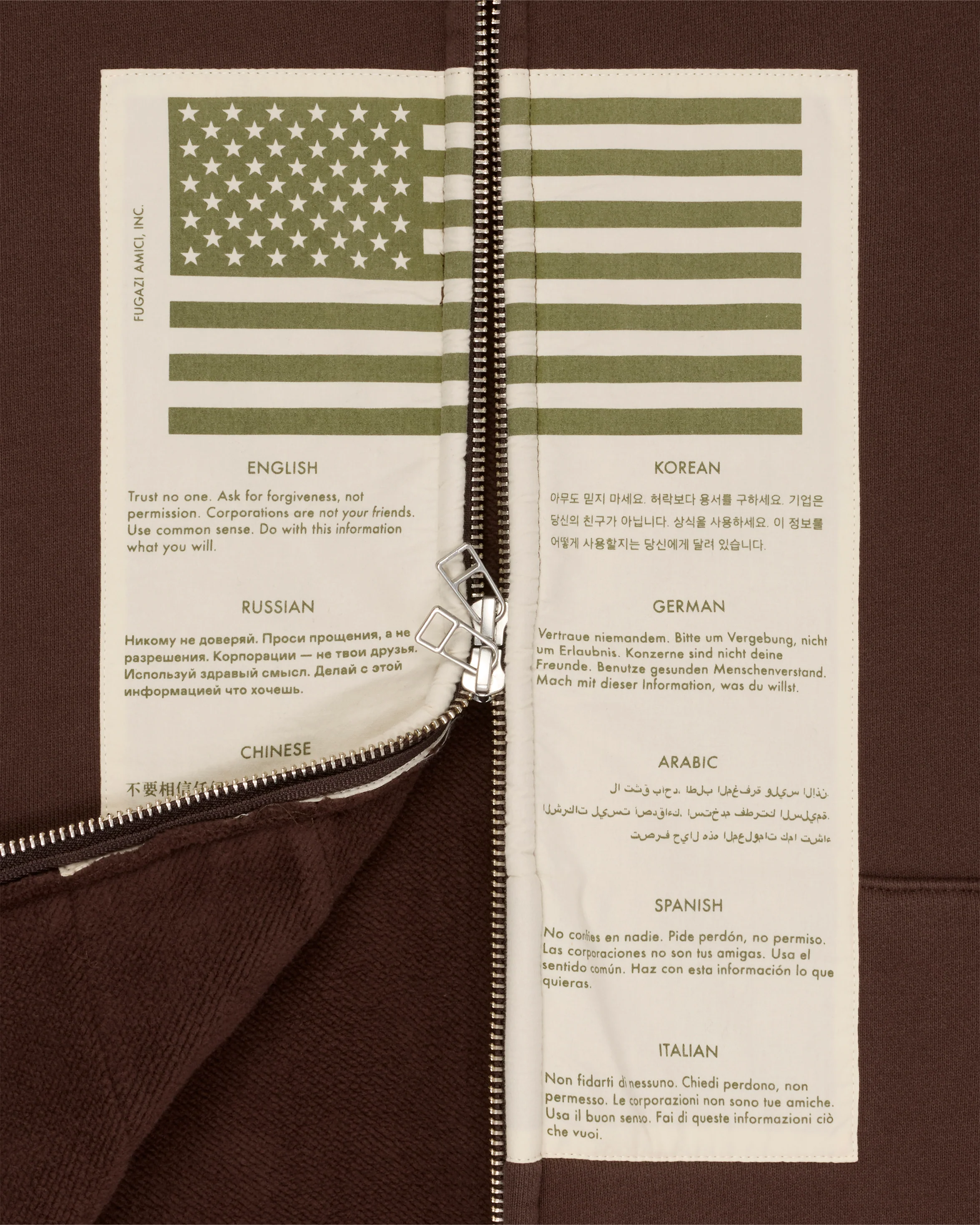 Blood Chit Hoodie Brown - Image 3