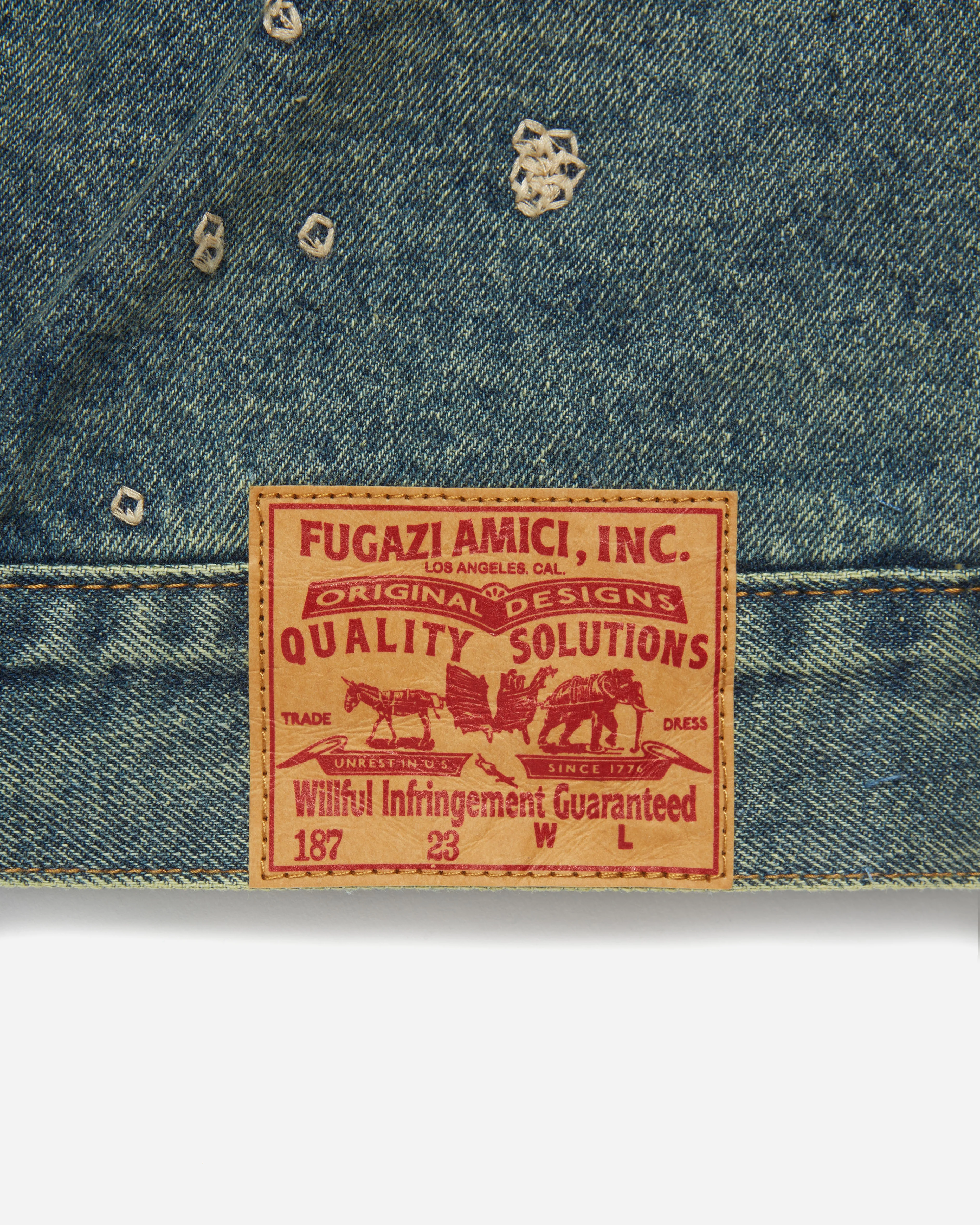 Chain Splatter Denim Jacket Mud Washed - Image 6