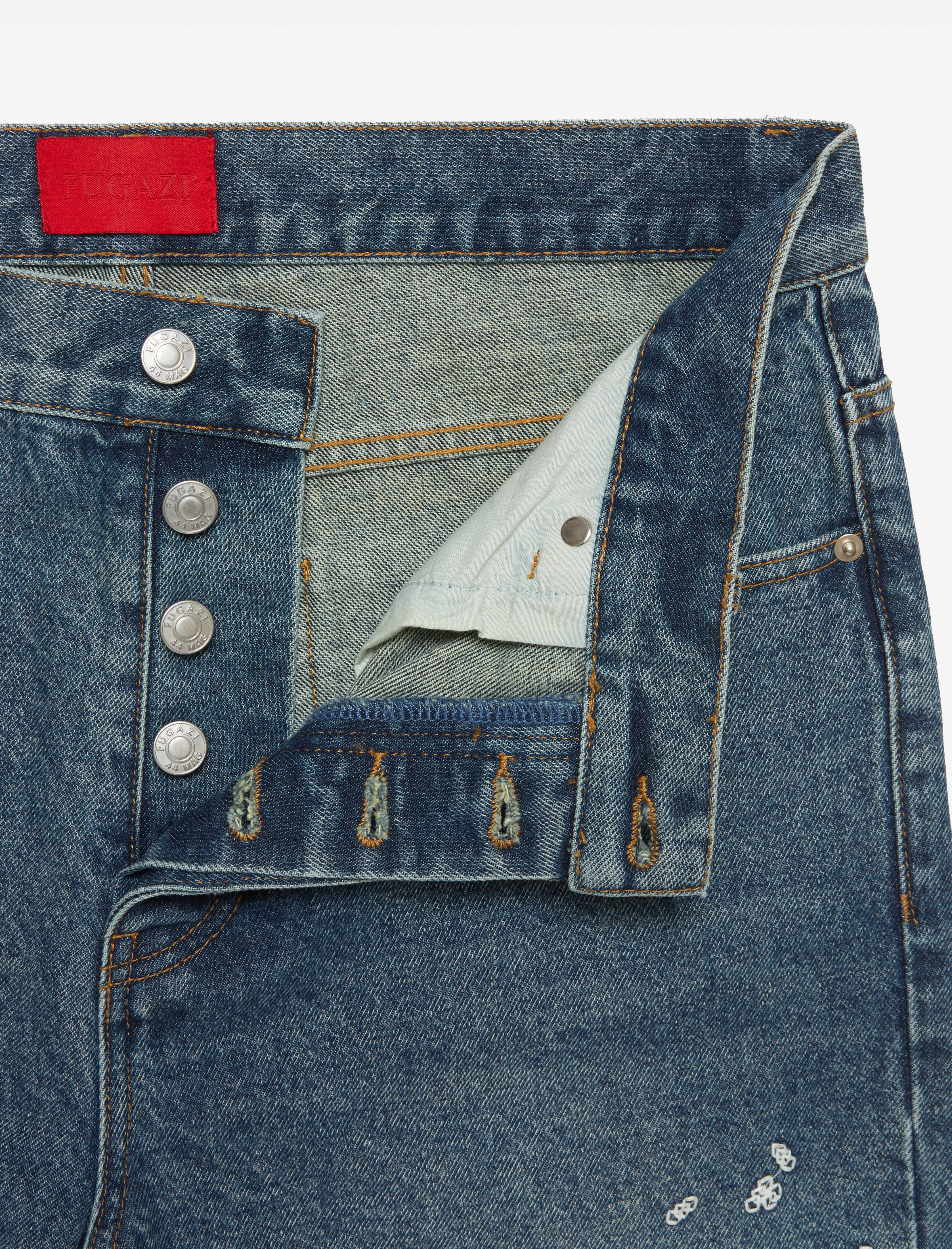 Chain Splatter Jeans Dark Washed - Image 3
