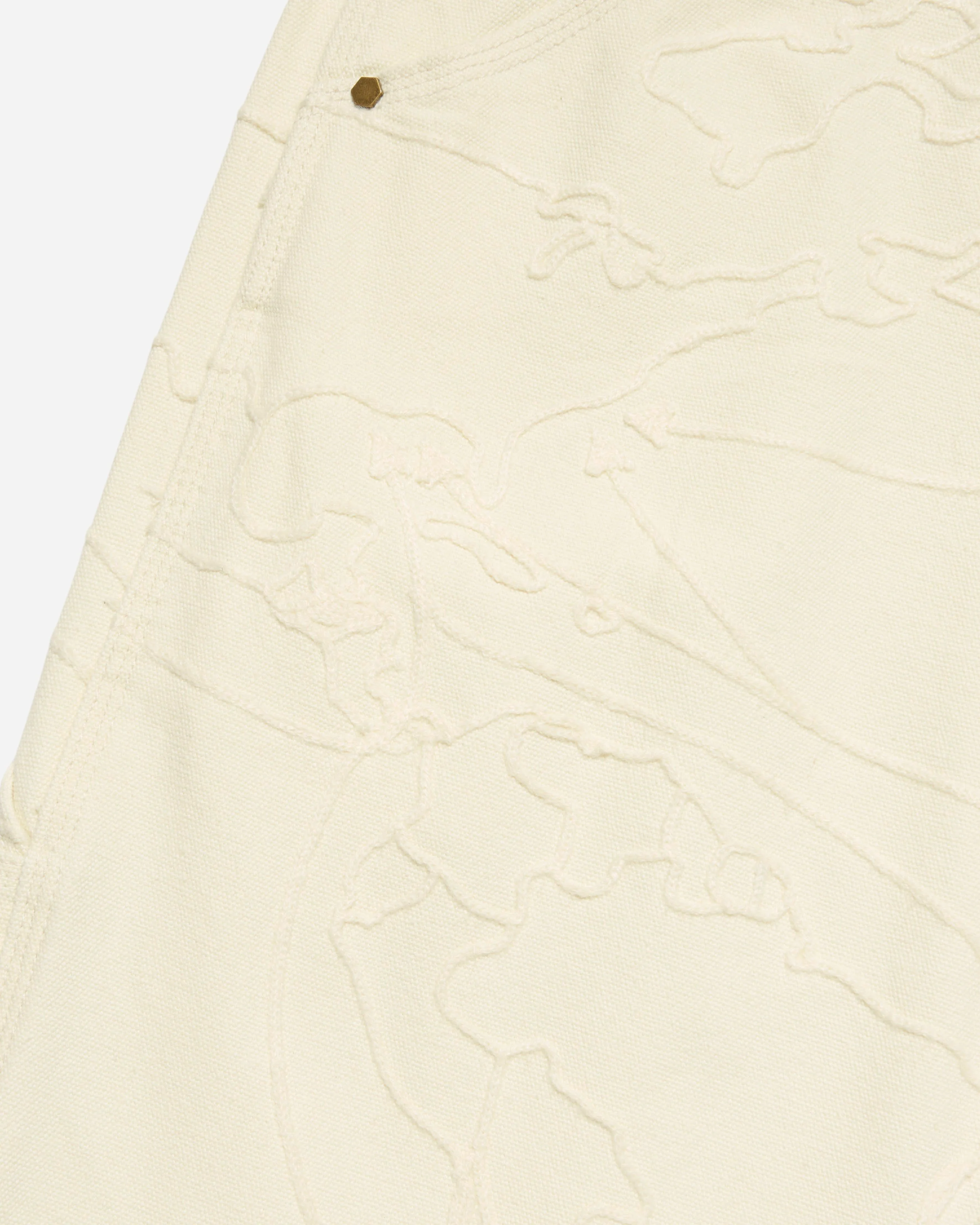 Chain Stitch Trade Route Work Pants Cream - Image 2