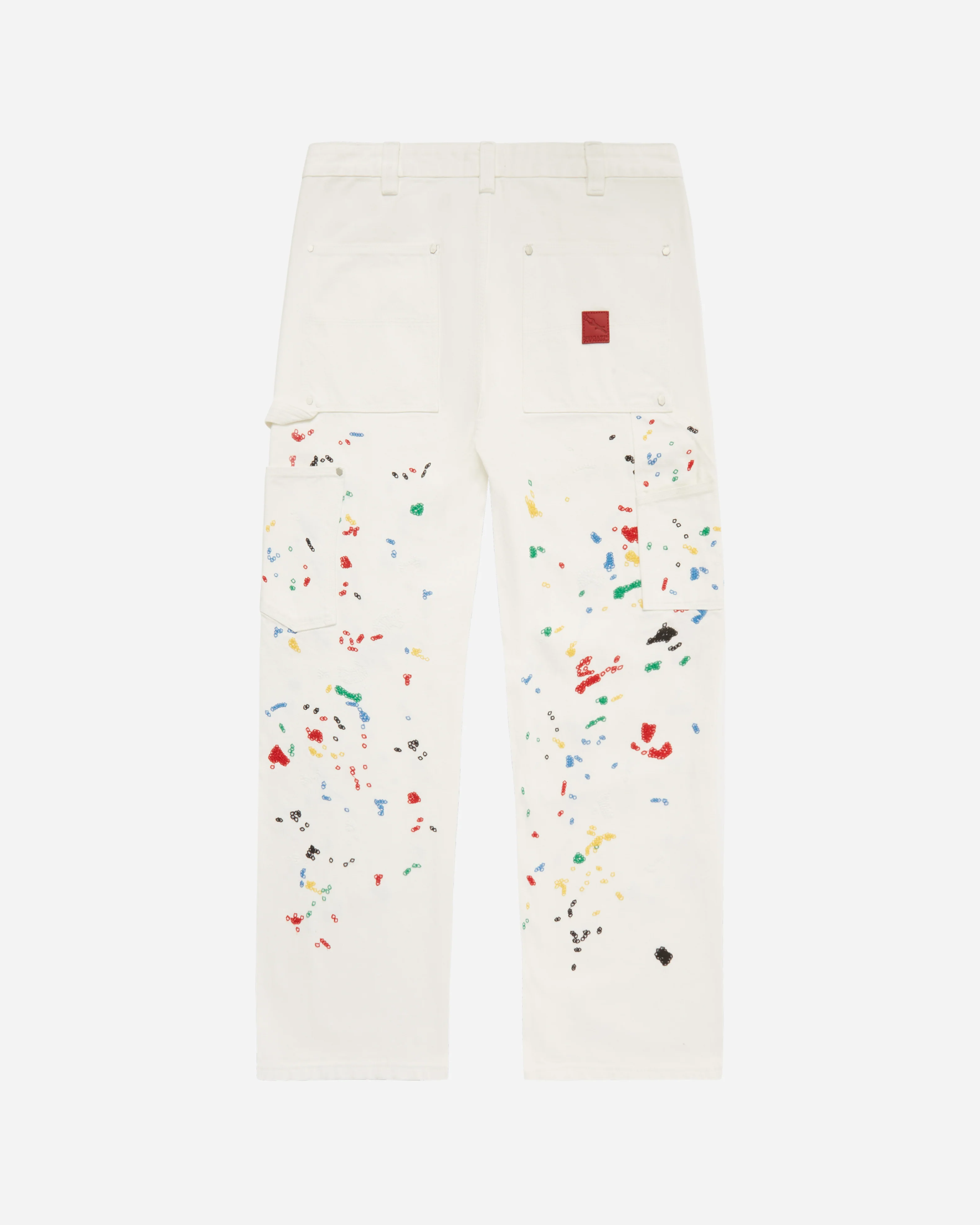 Chain Splatter Carpenter Pant White - Image 4
