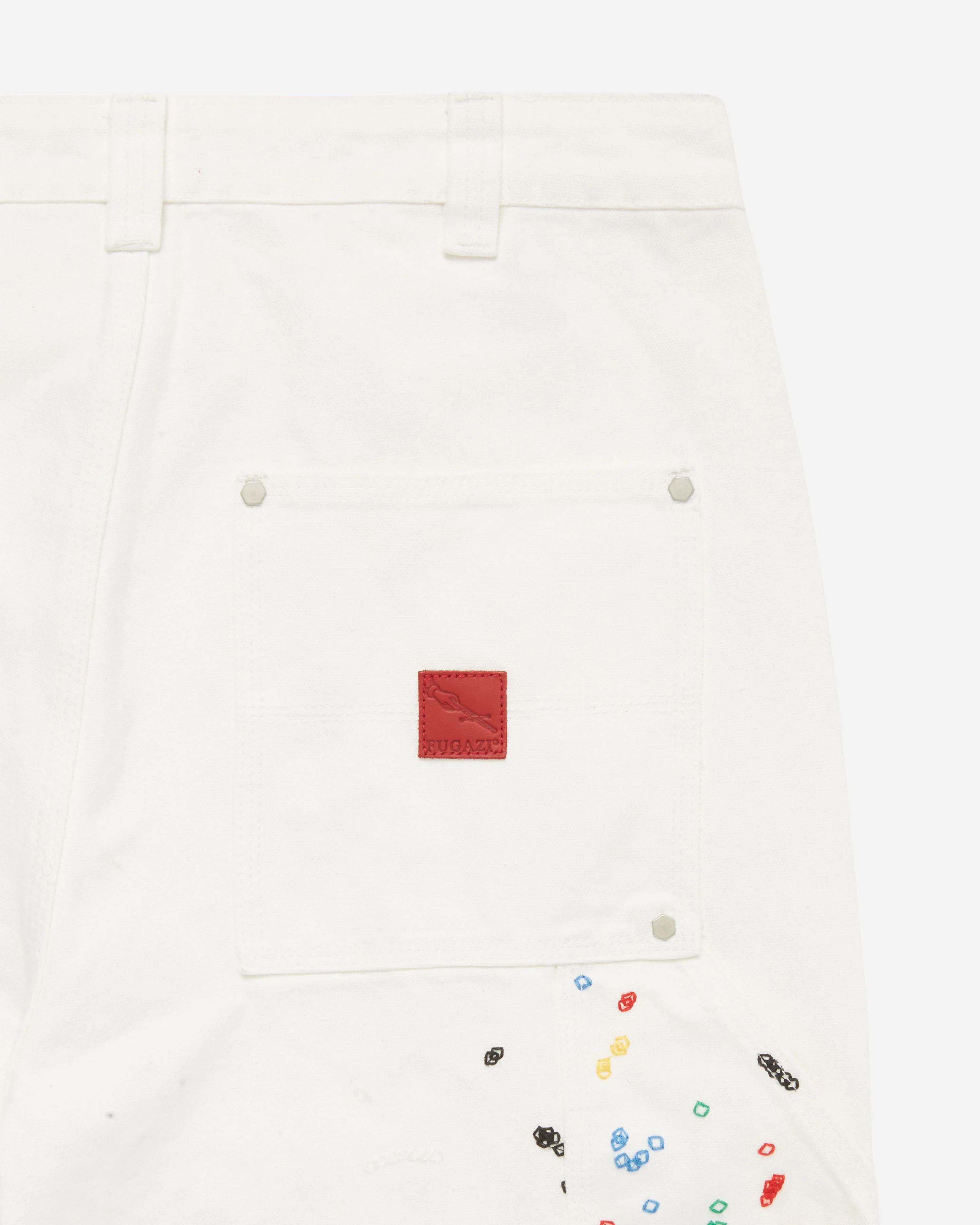 Chain Splatter Carpenter Pant White - Image 5