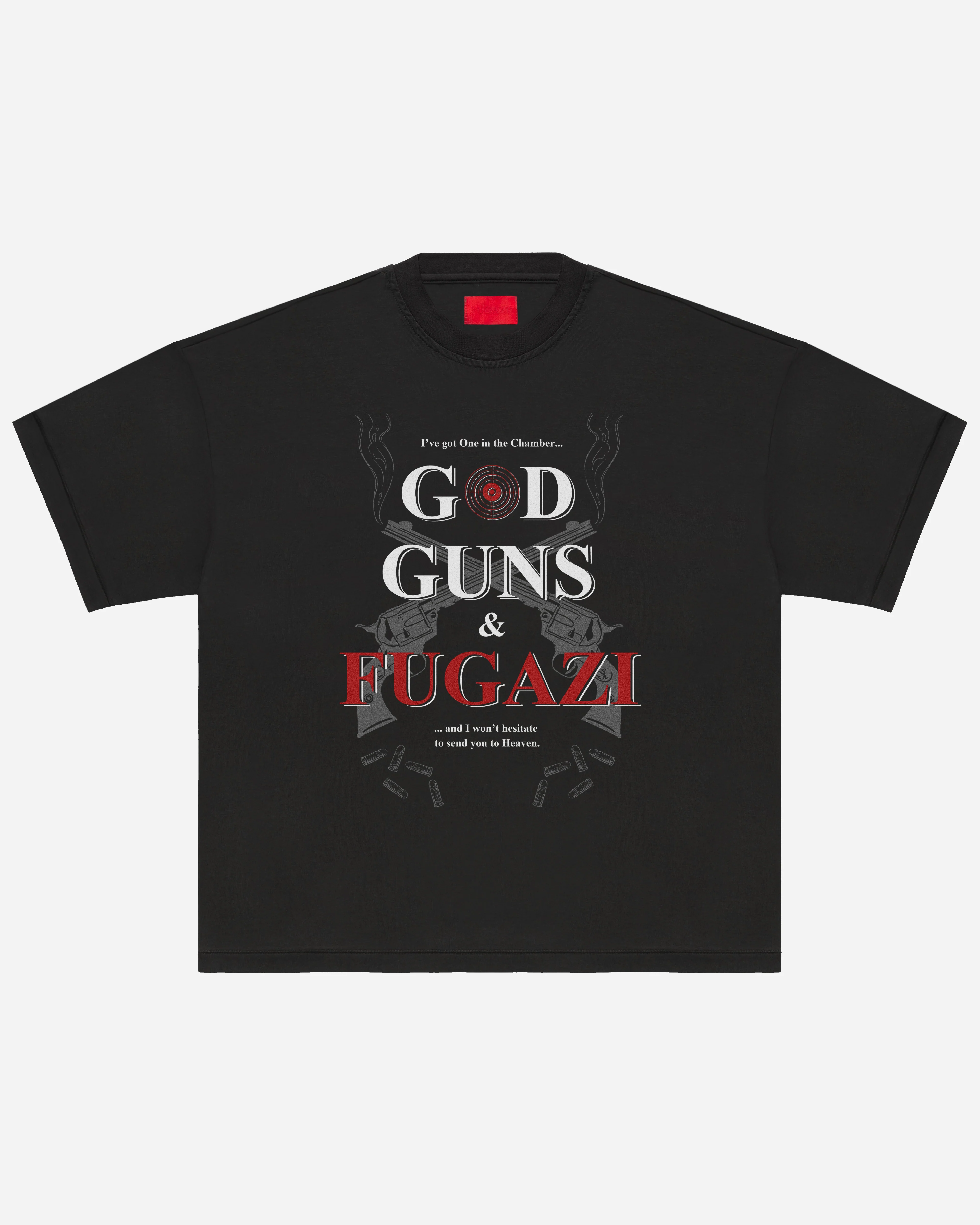 God, Guns & Fugazi Tee Black
