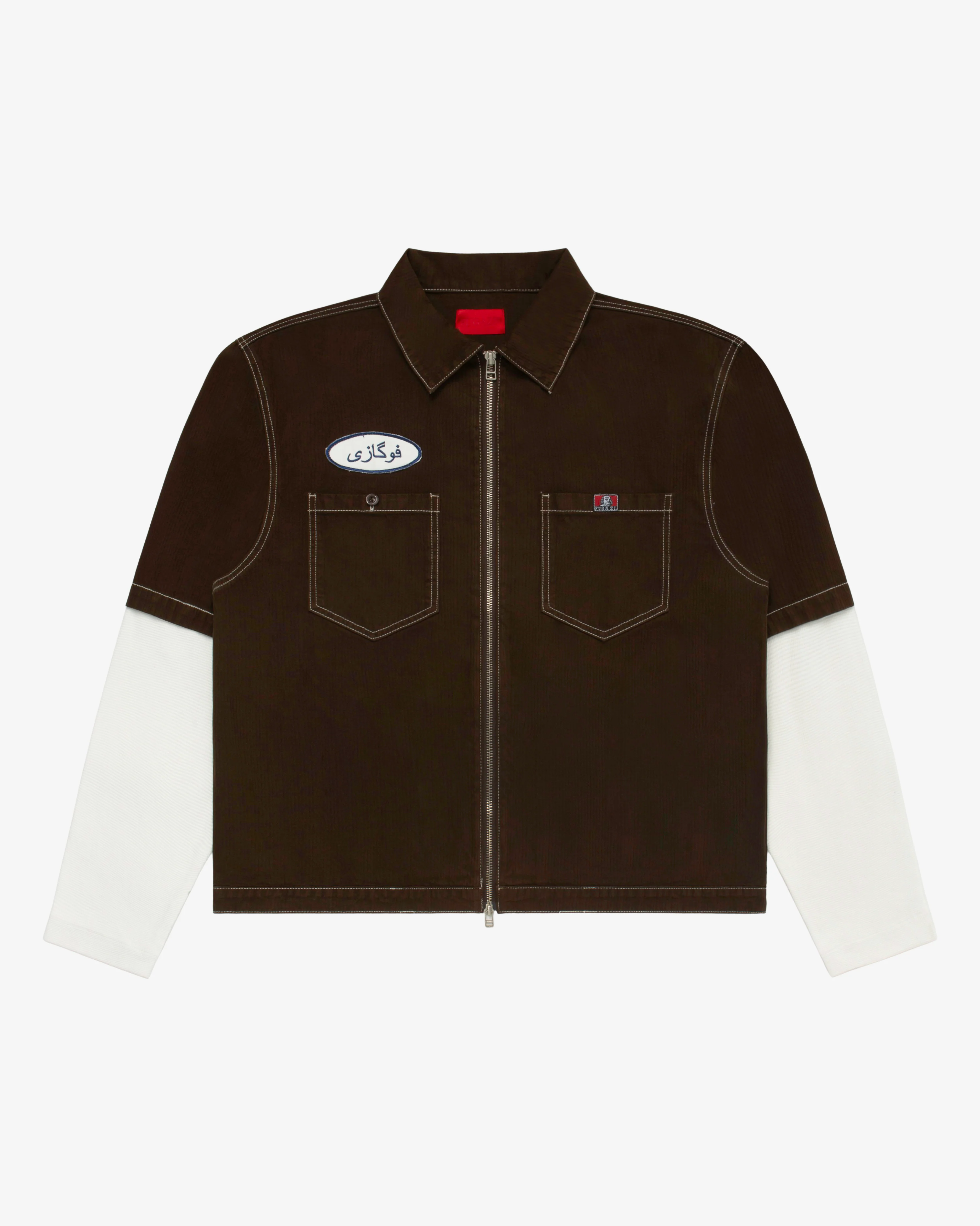 Layered Farsi Work Shirt Brown