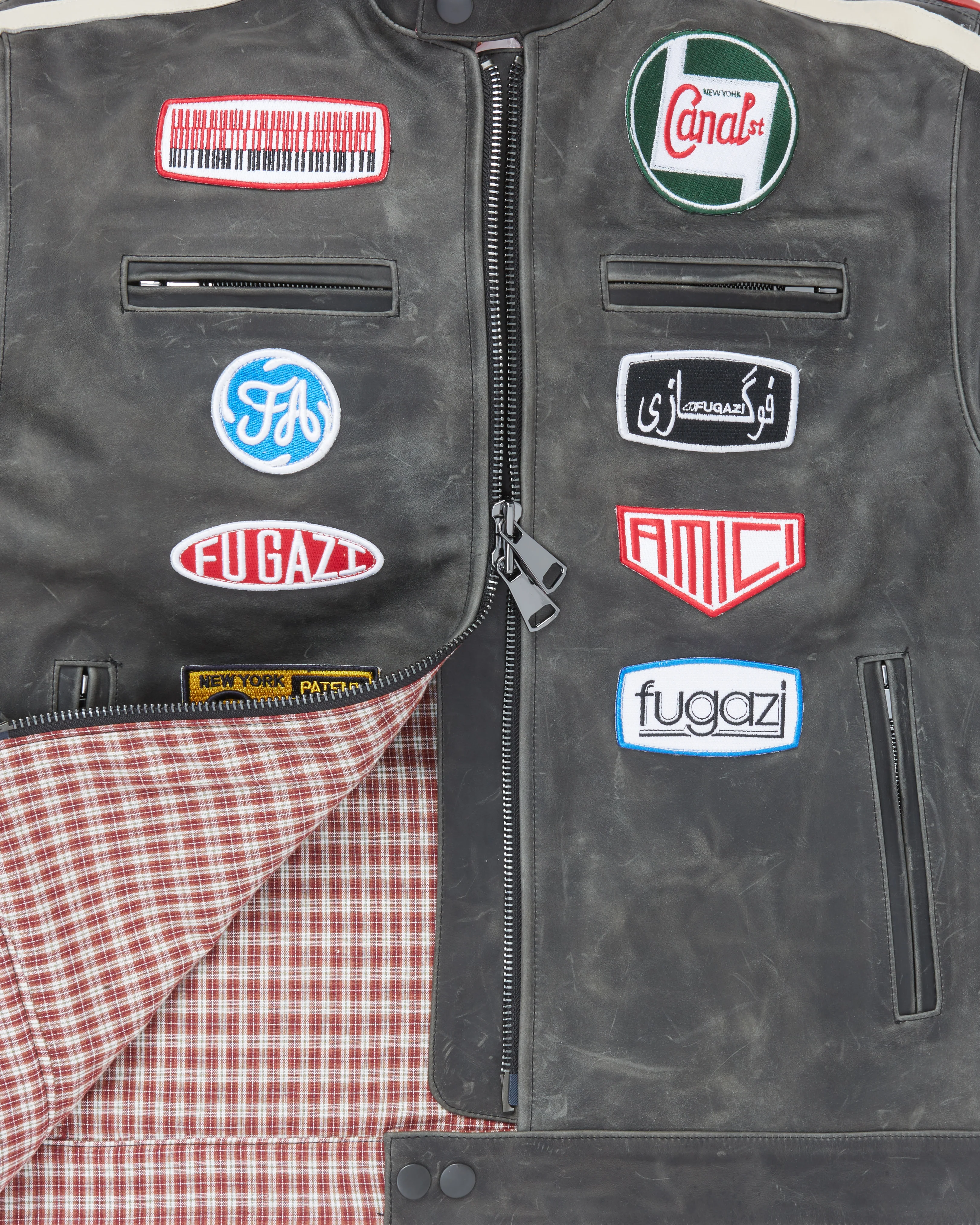 Leather Racing Jacket Black - Image 2
