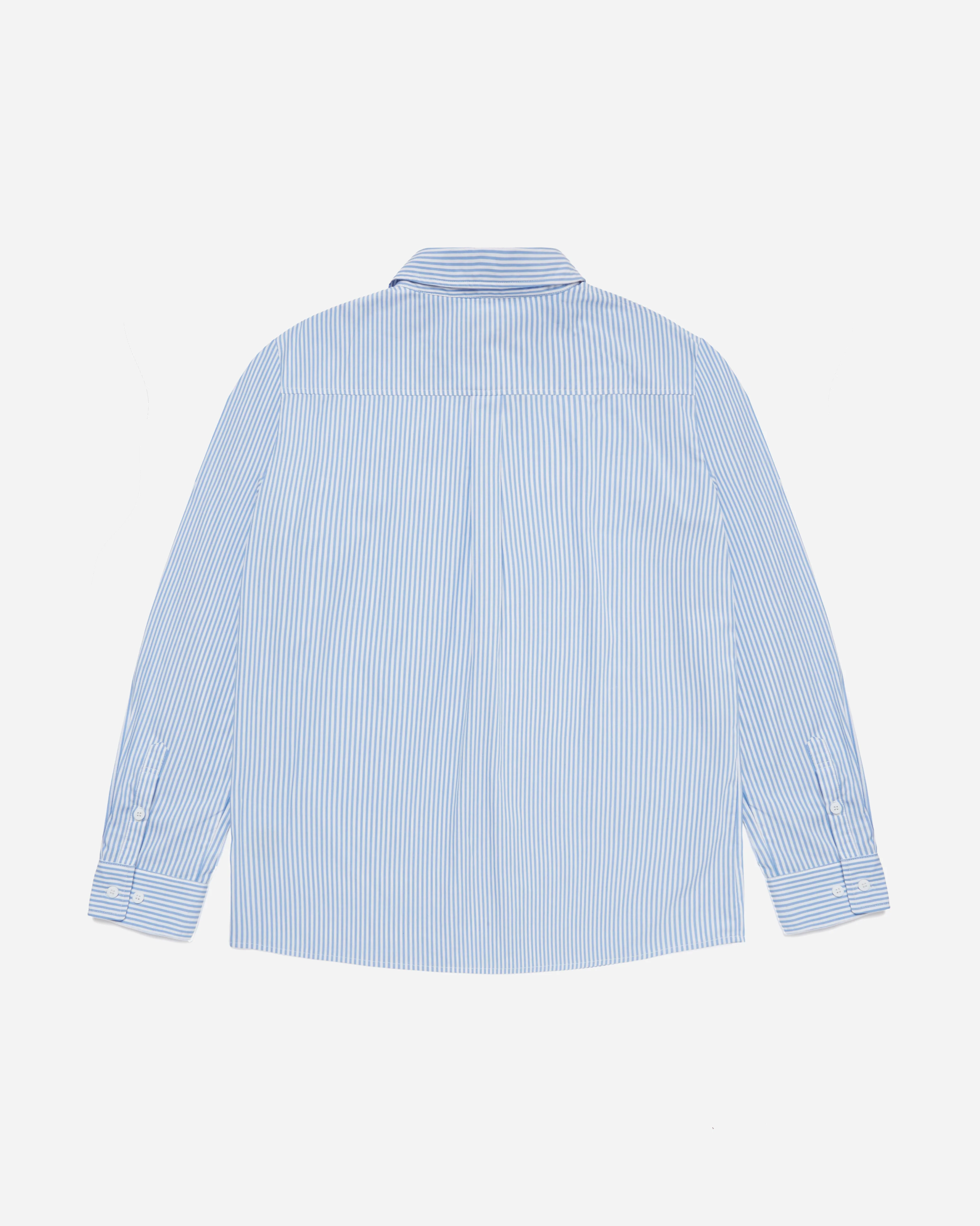 Letter Button Up Blue Stripe - Image 3