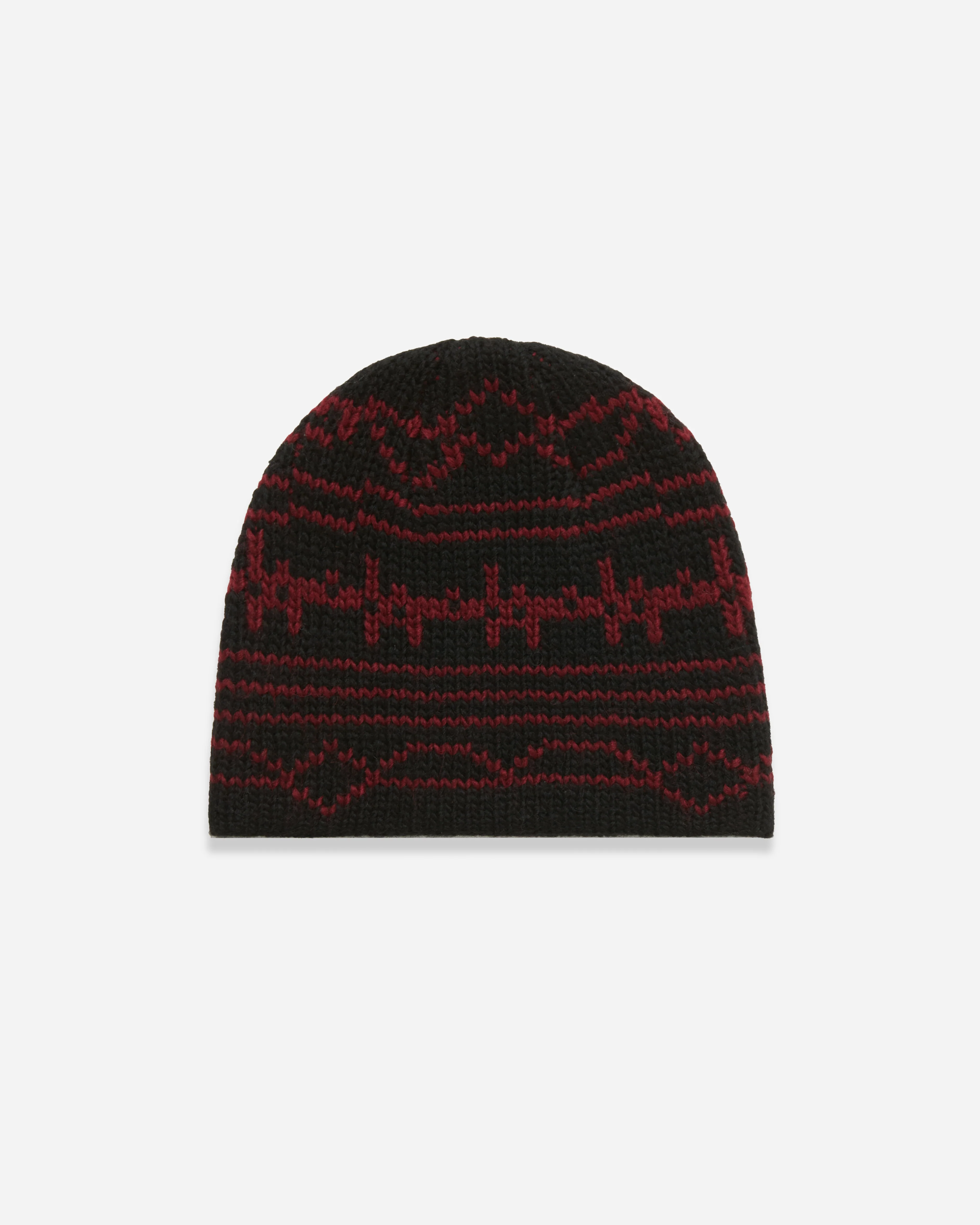 Medallion Knit Beanie Black
