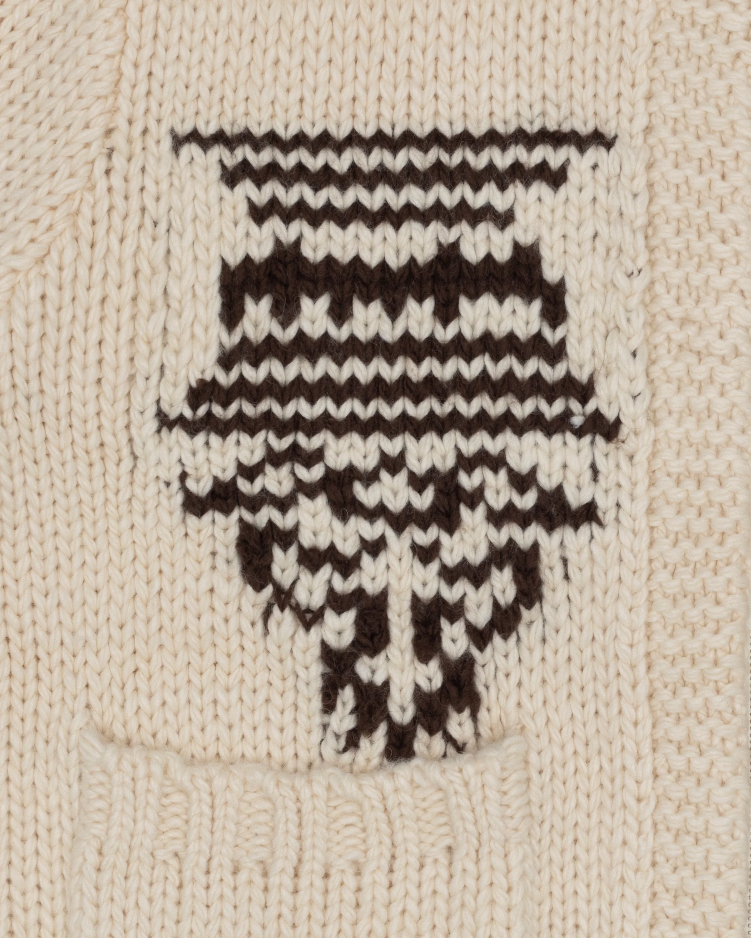 Medallion Zip Knit Cream - Image 2