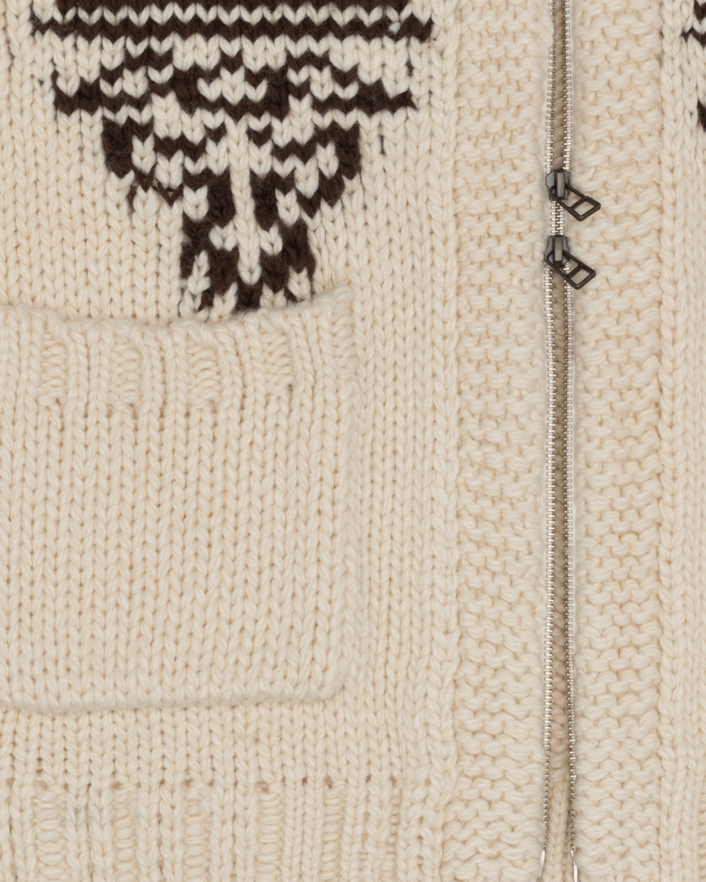 Medallion Zip Knit Cream - Image 3