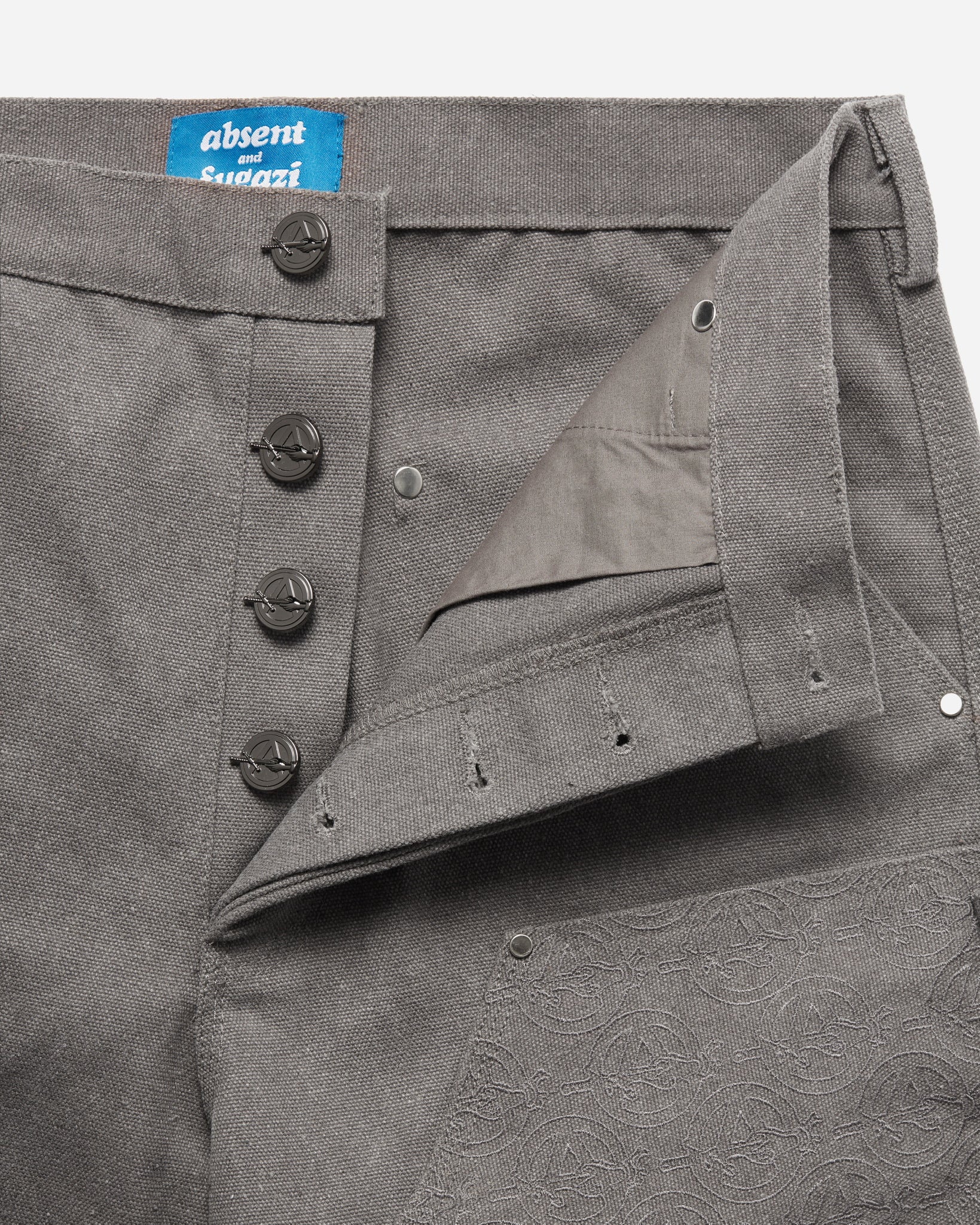 Monogram Double Knee Work Pant Grey - Image 2