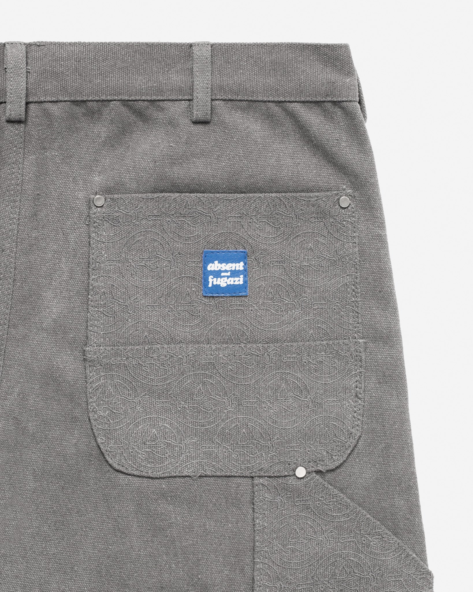 Monogram Double Knee Work Pant Grey - Image 4