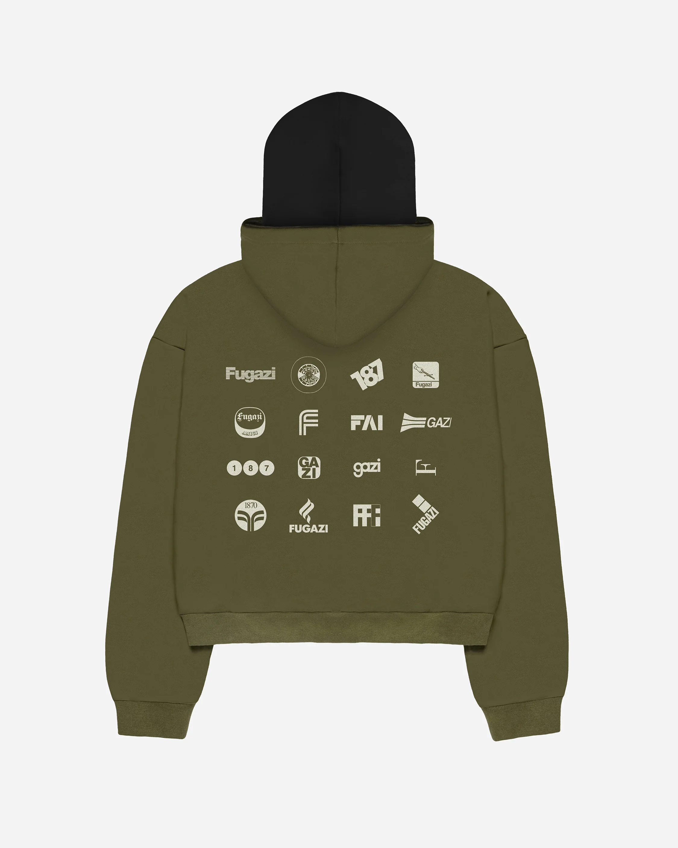 Original Design Double Hoodie Olive - Image 3