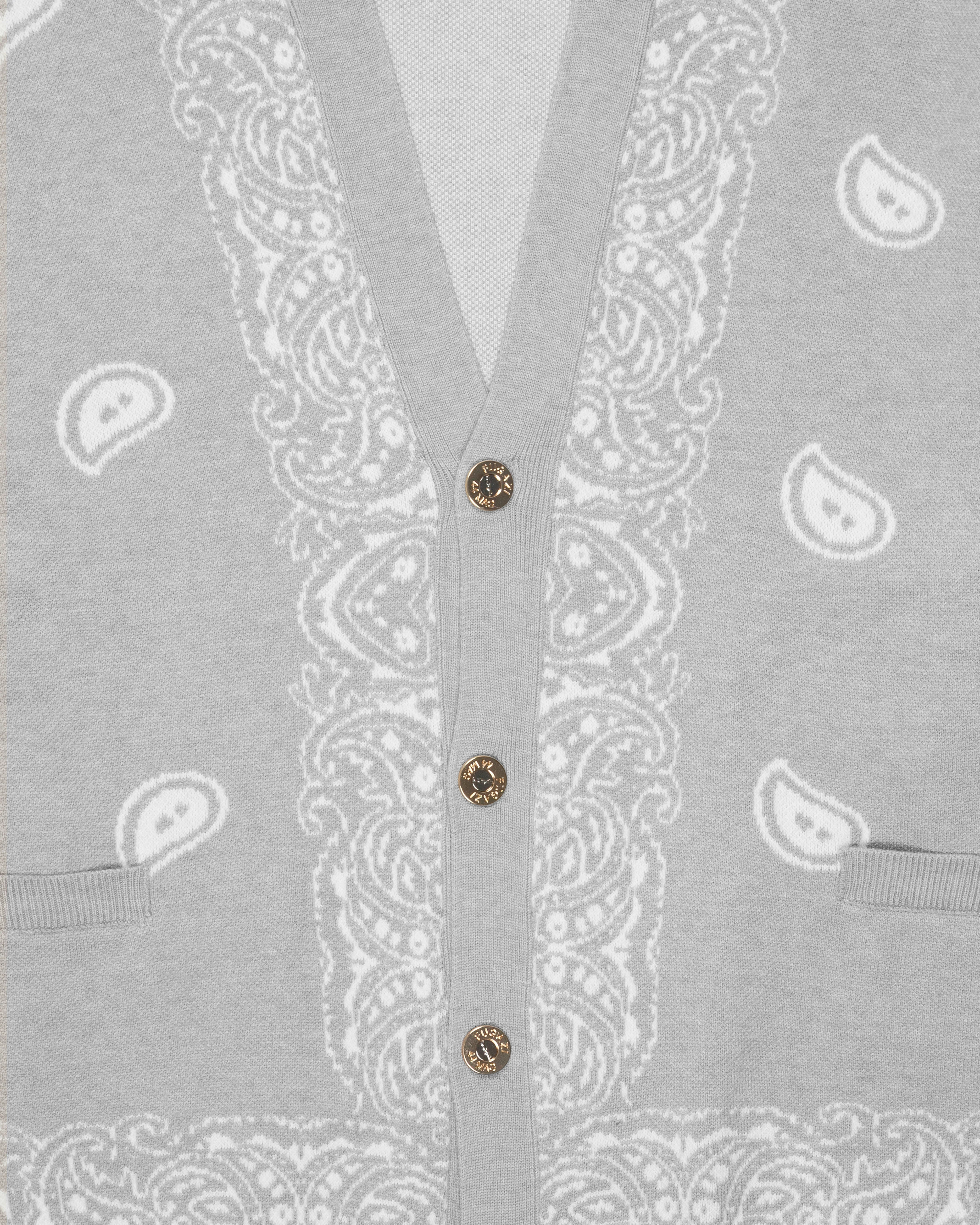 Paisley Knit Cardigan Grey - Image 2