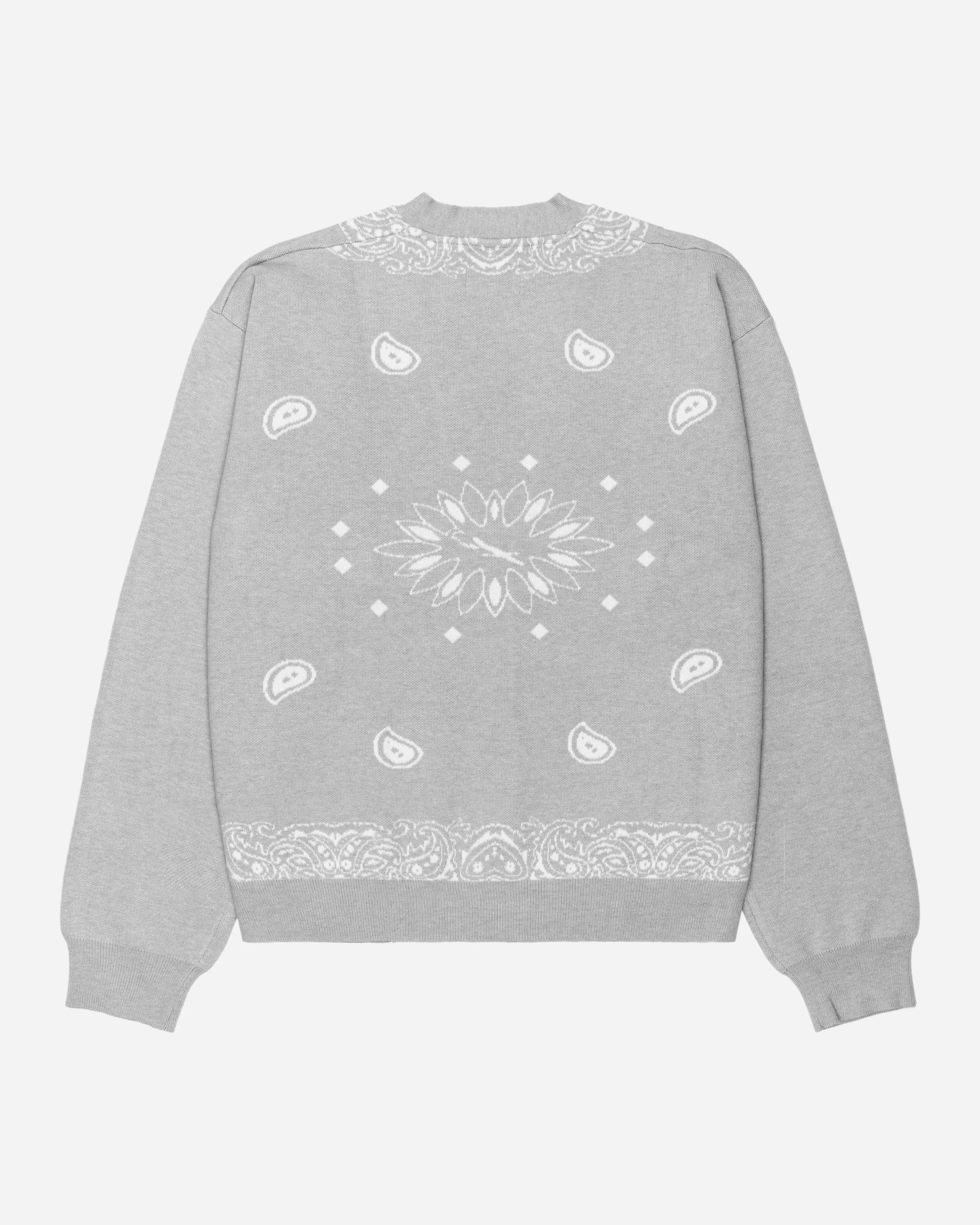 Paisley Knit Cardigan Grey - Image 3