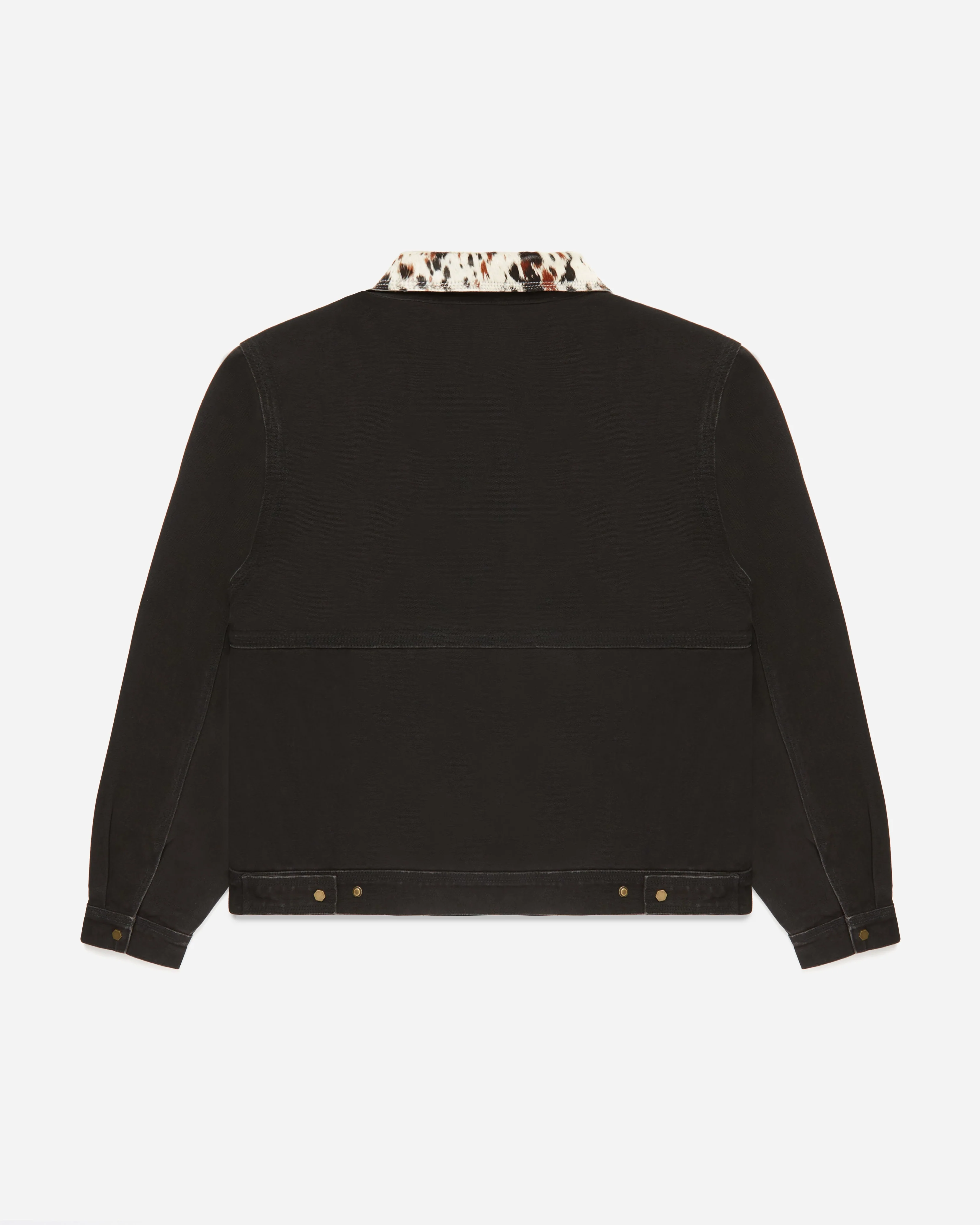 Pony Collar Work Jacket Washed Black - Image 5