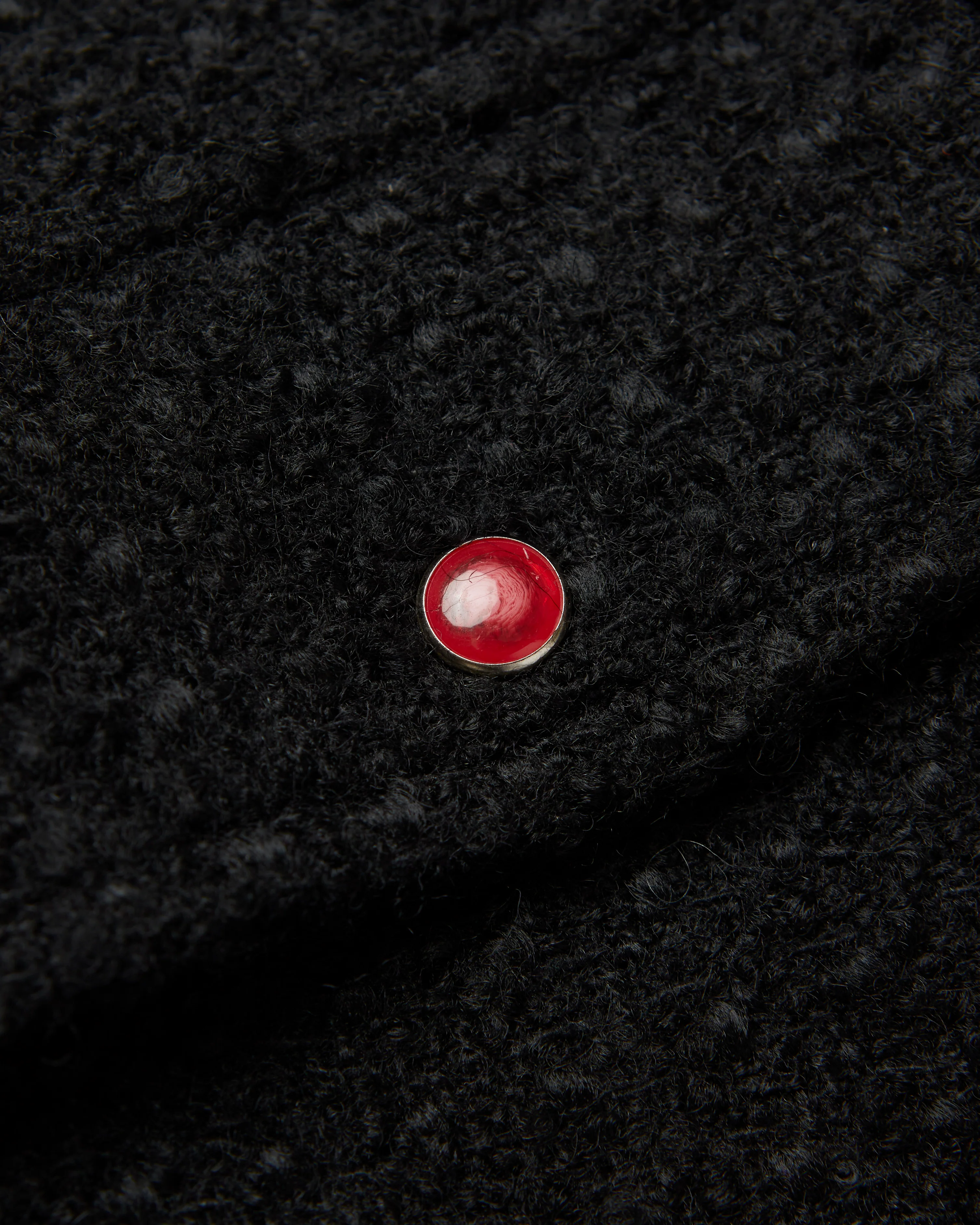 Random Snap Tweed Overshirt Black - Image 4