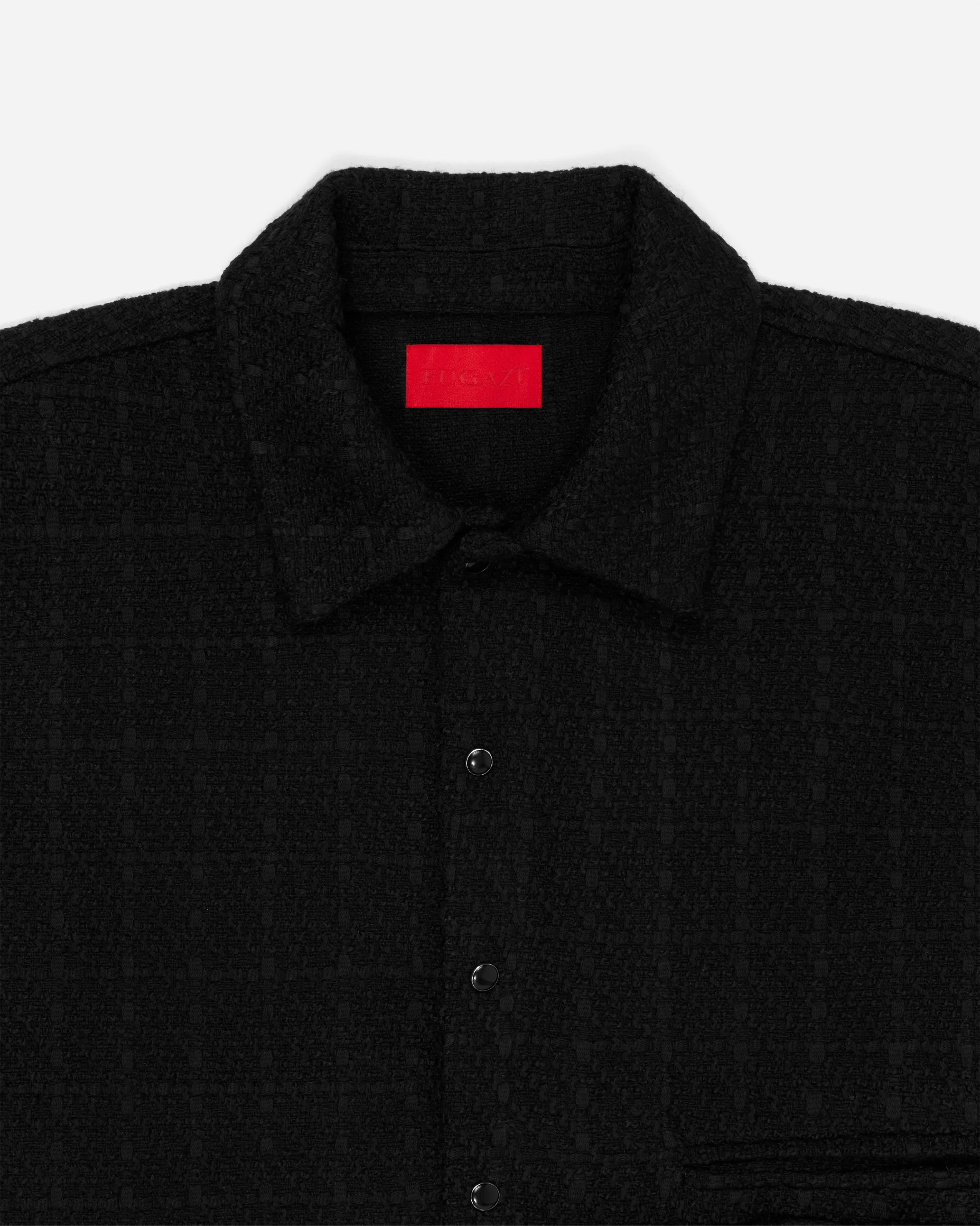 Shotgun Tweed Shirt Black - Image 2