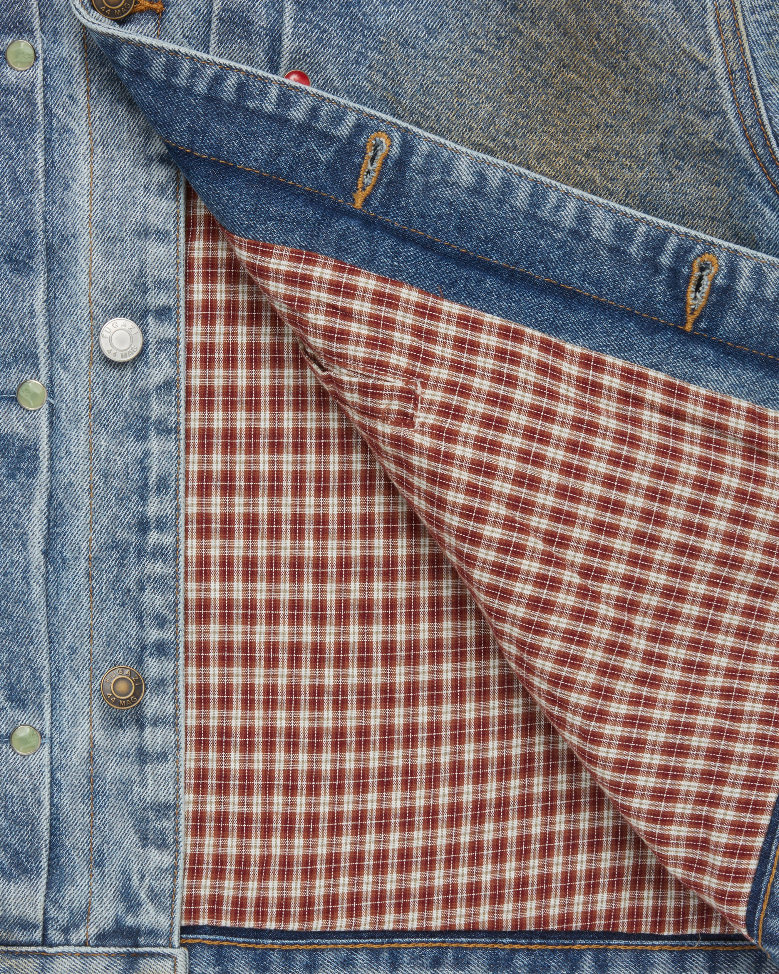 Stone Rivet Denim Jacket Mud Washed - Image 3