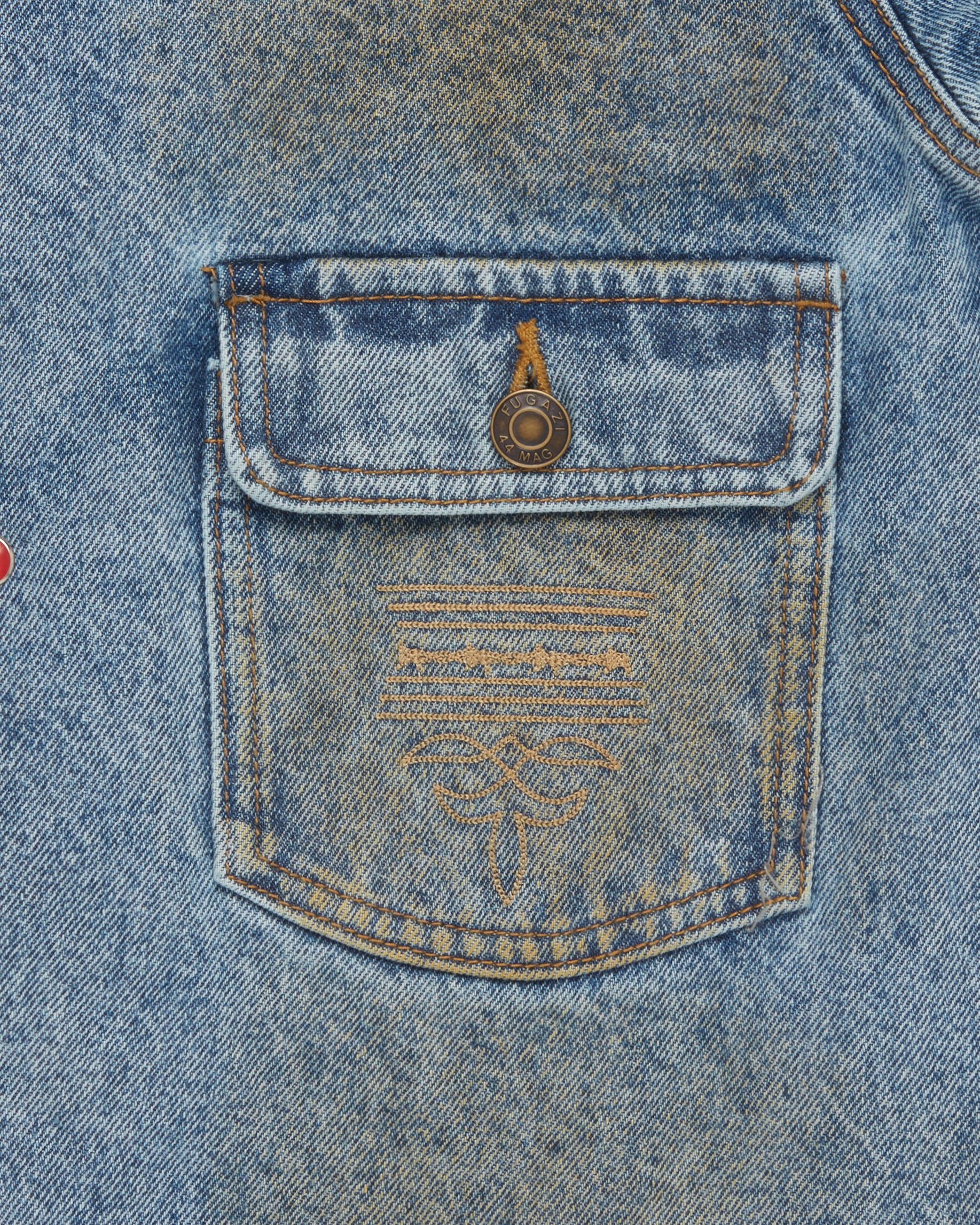 Stone Rivet Denim Jacket Mud Washed - Image 4