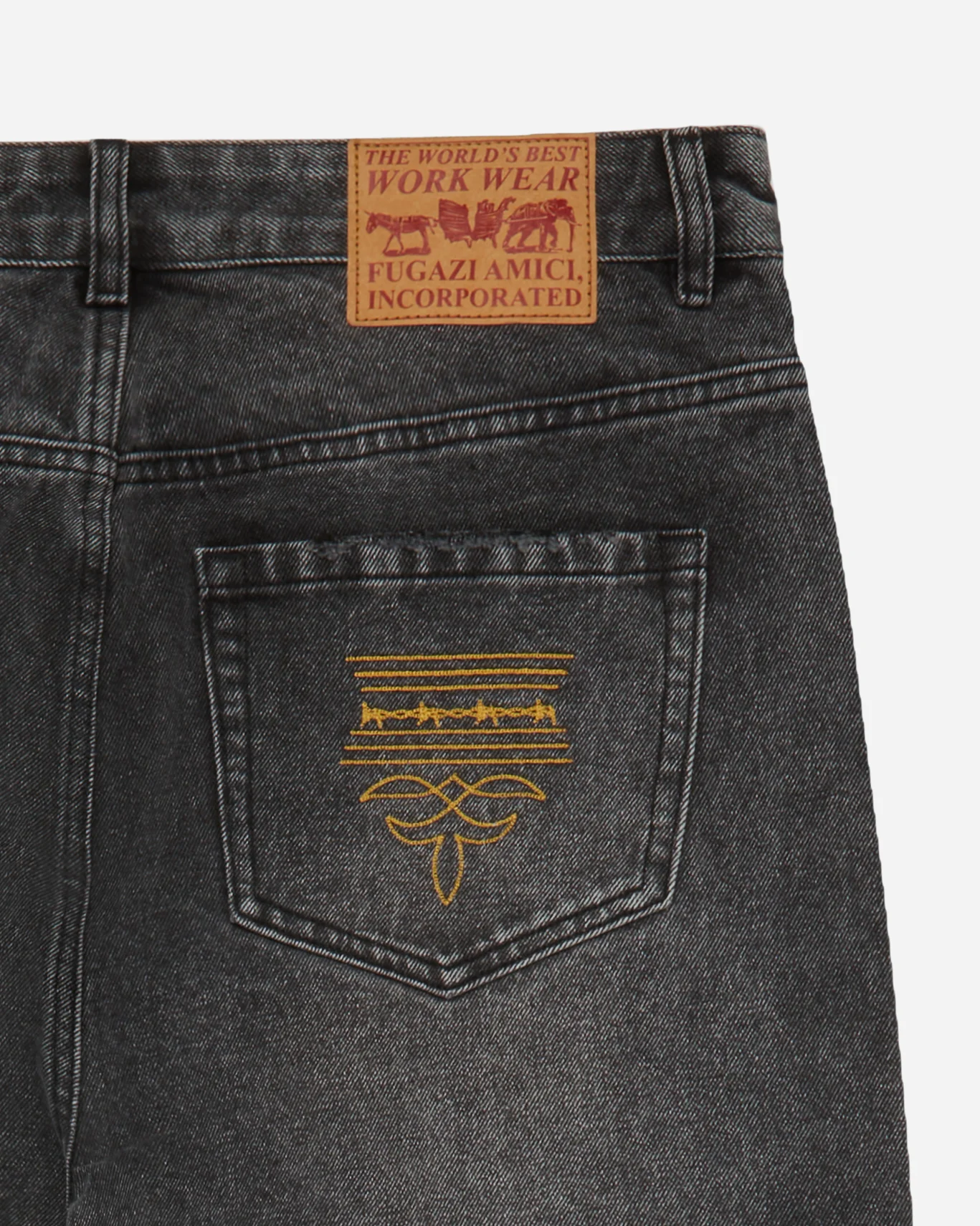 Stone Rivet Jeans Washed Black - Image 6