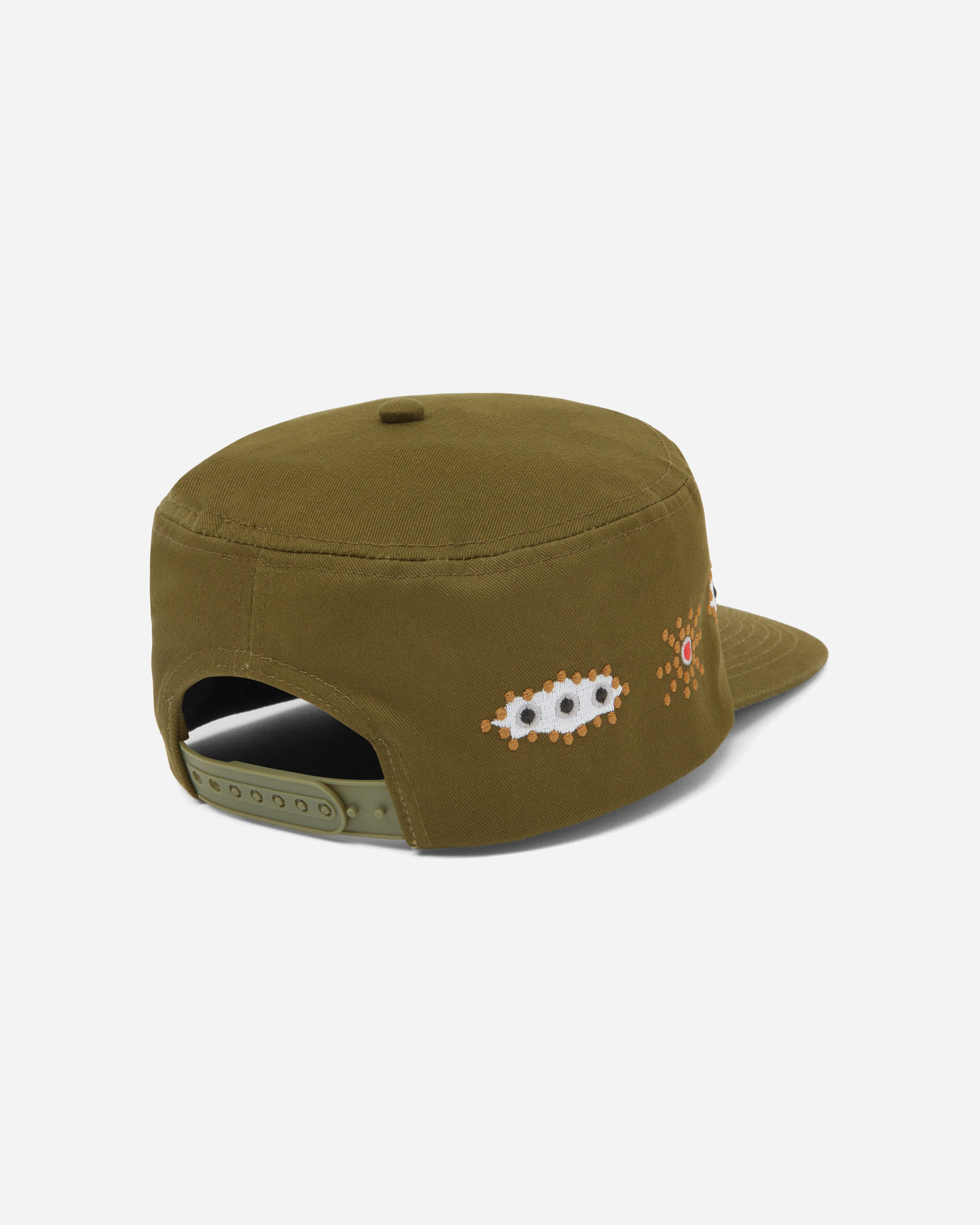 Studded Pillbox Hat Olive - Image 2