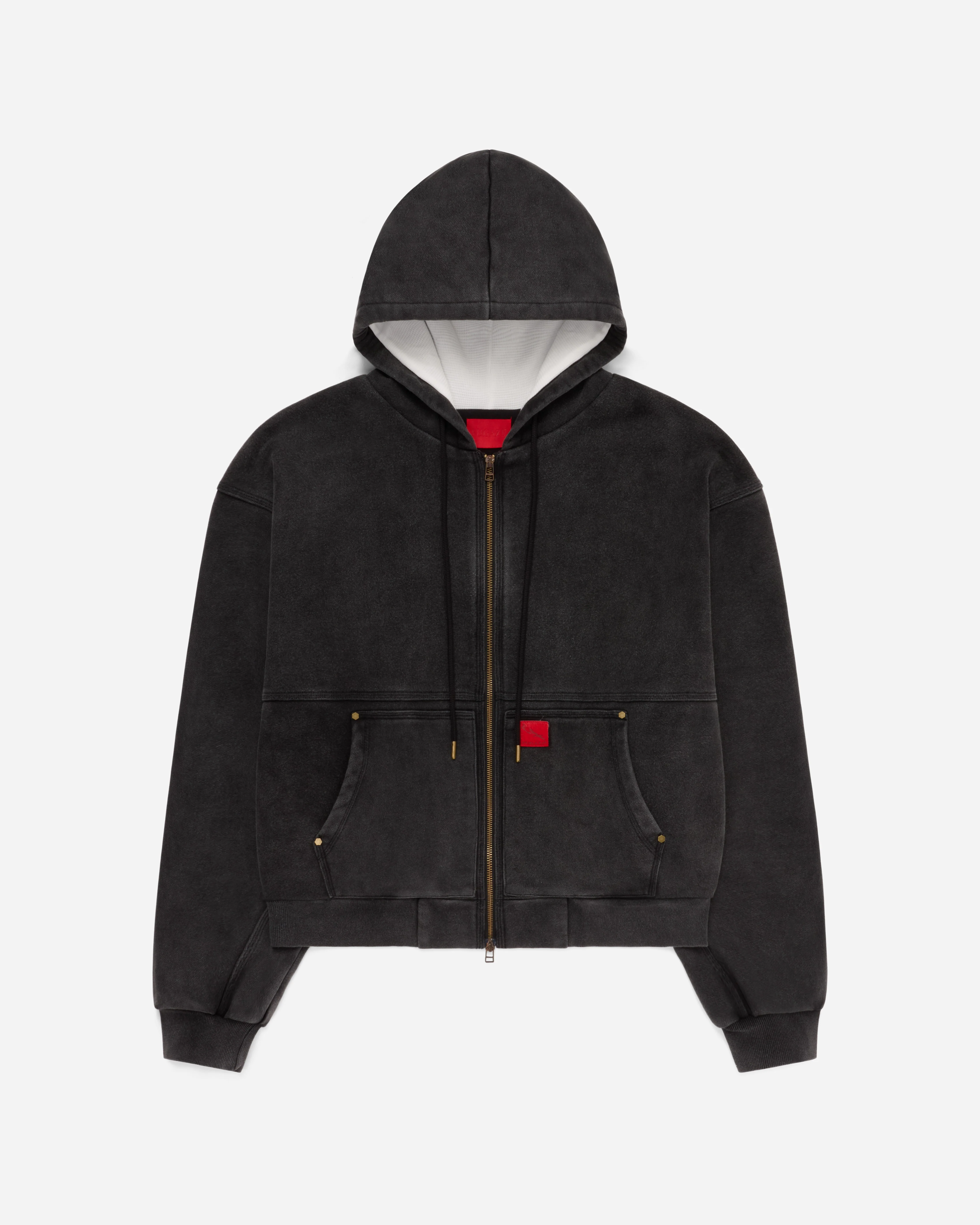 Super Duty Zip Hoodie Washed Black