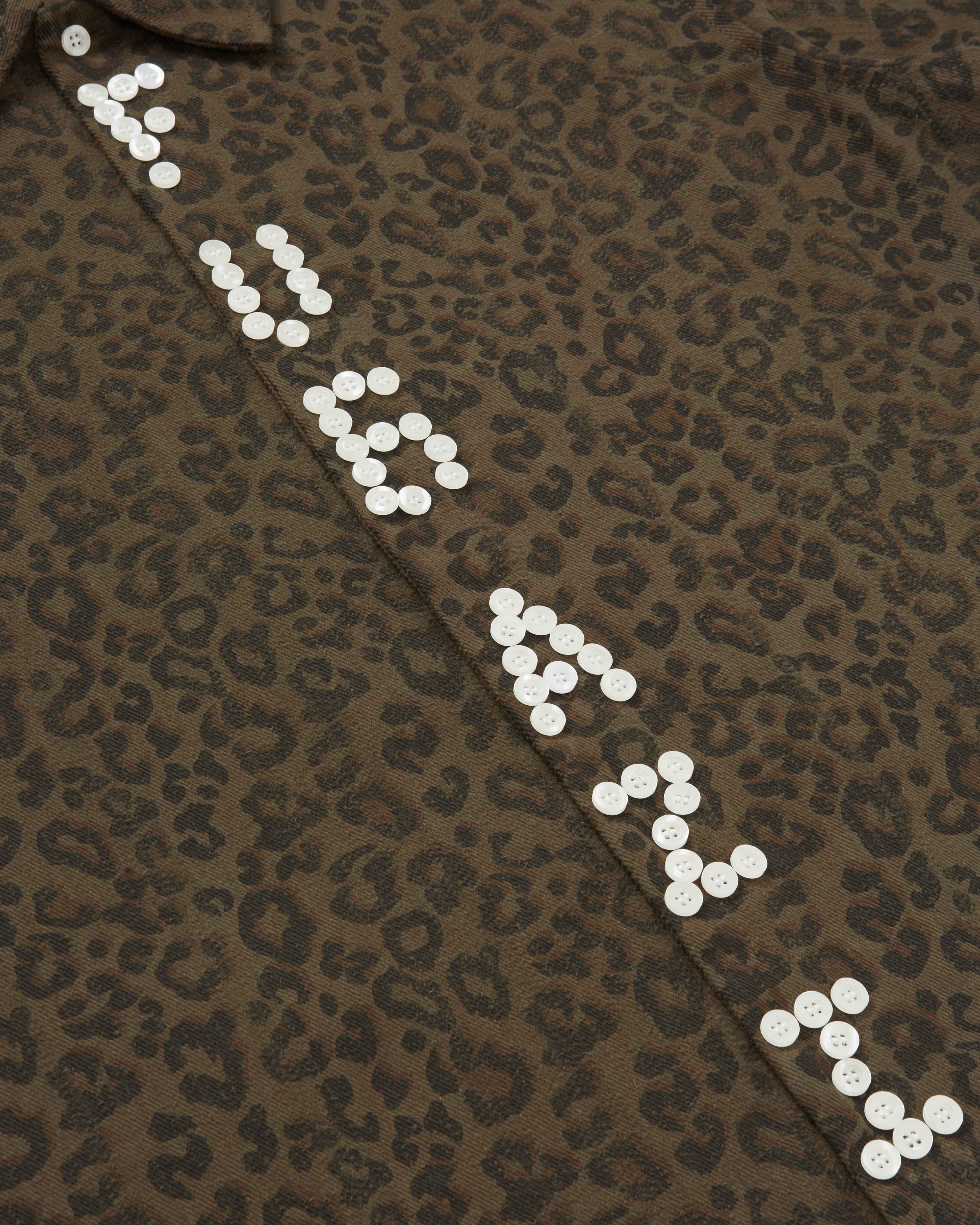 Textured Letter Button Up Leopard - Image 2