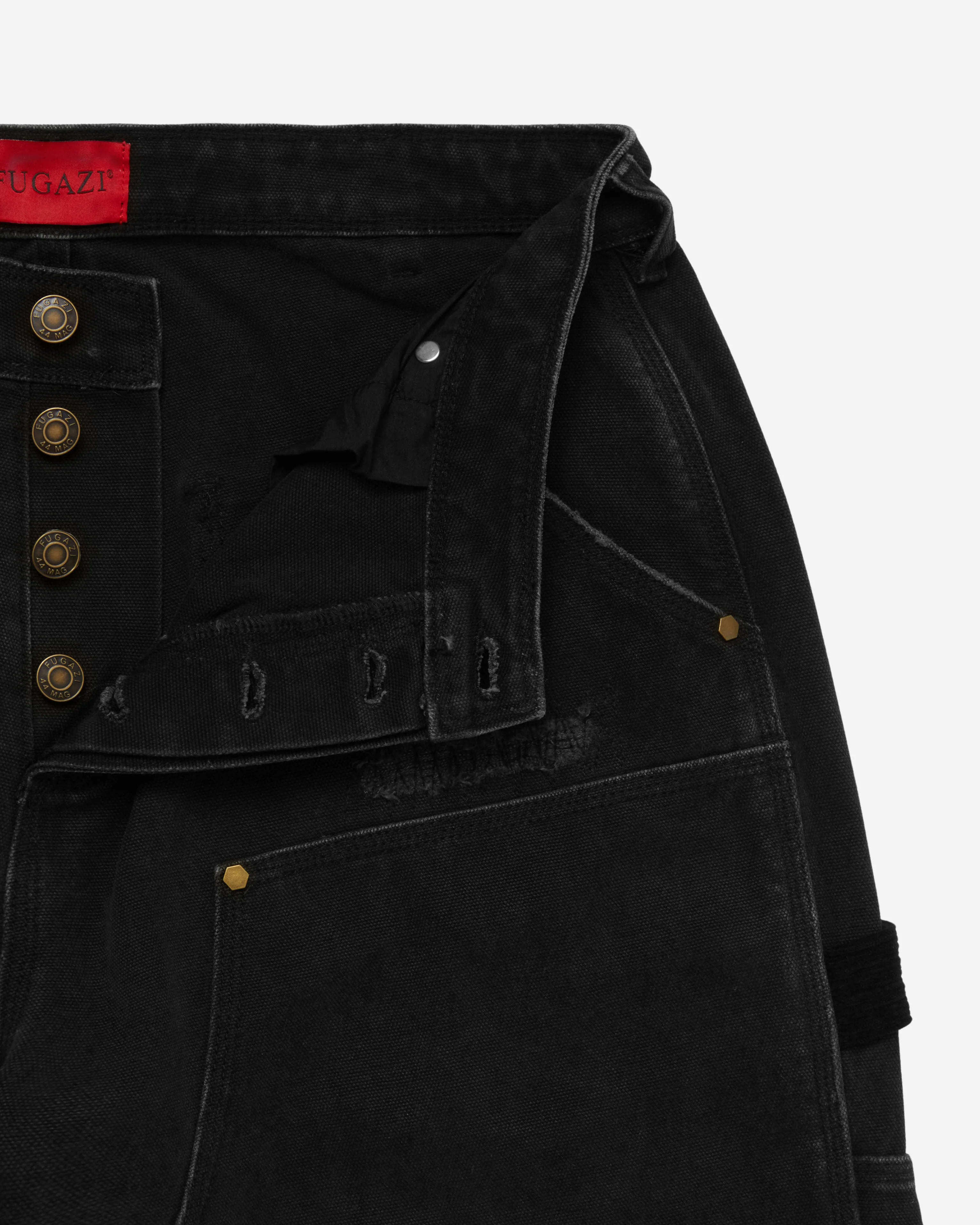Washed Double Knee Work Pant Black - Image 2