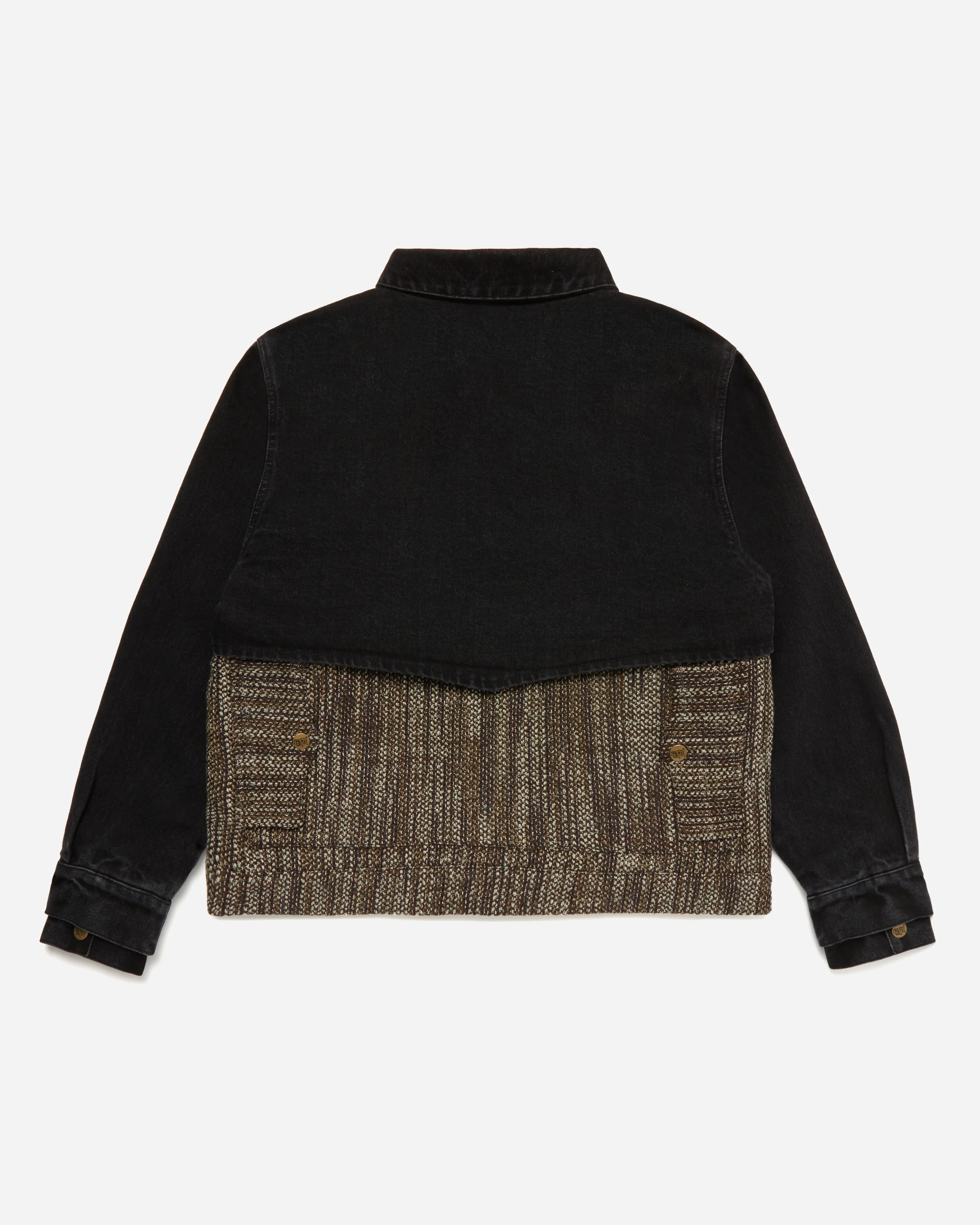 Western Snap Denim Jacket Black/Tweed - Image 5