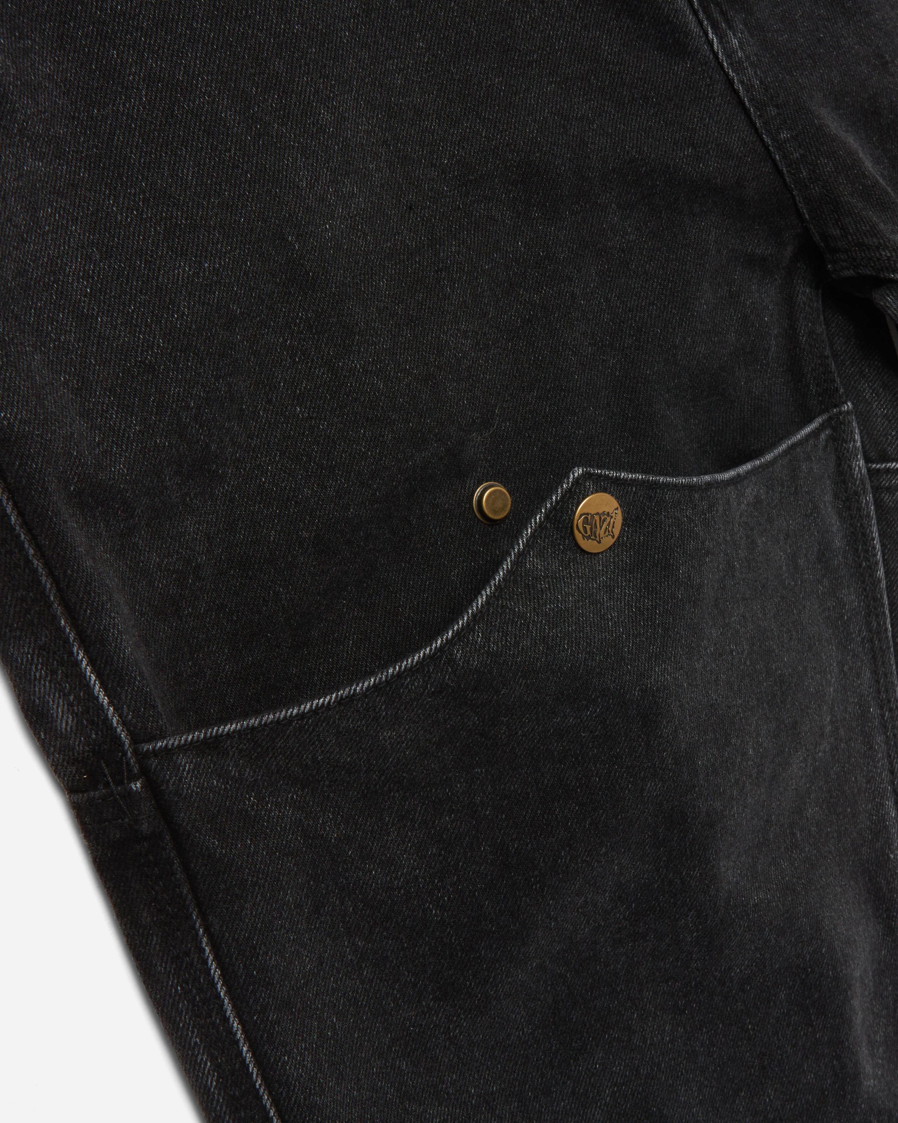 Western Snap Jeans Washed Black - Image 2