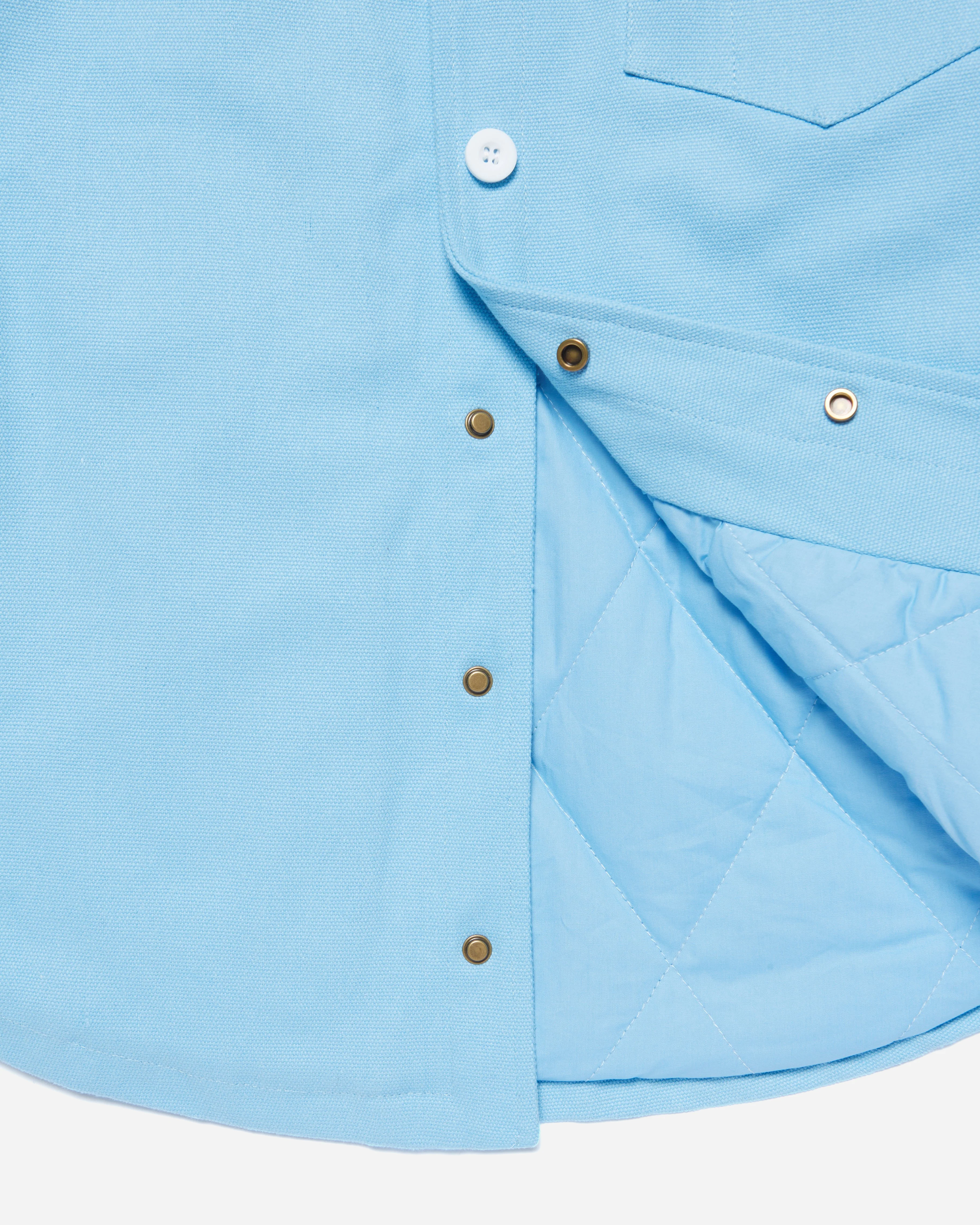 White Collar Work Jacket Blue - Image 2