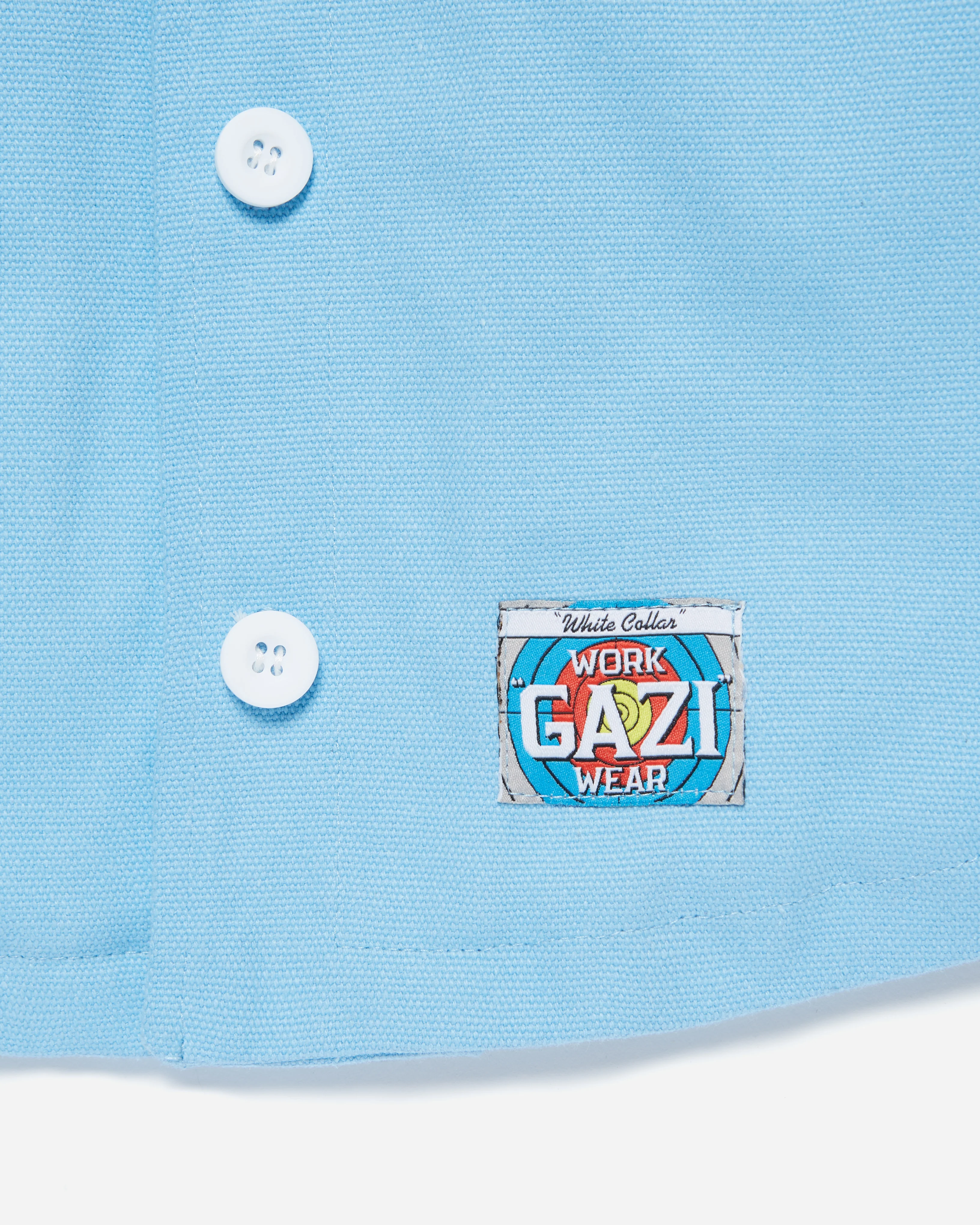 White Collar Work Jacket Blue - Image 6