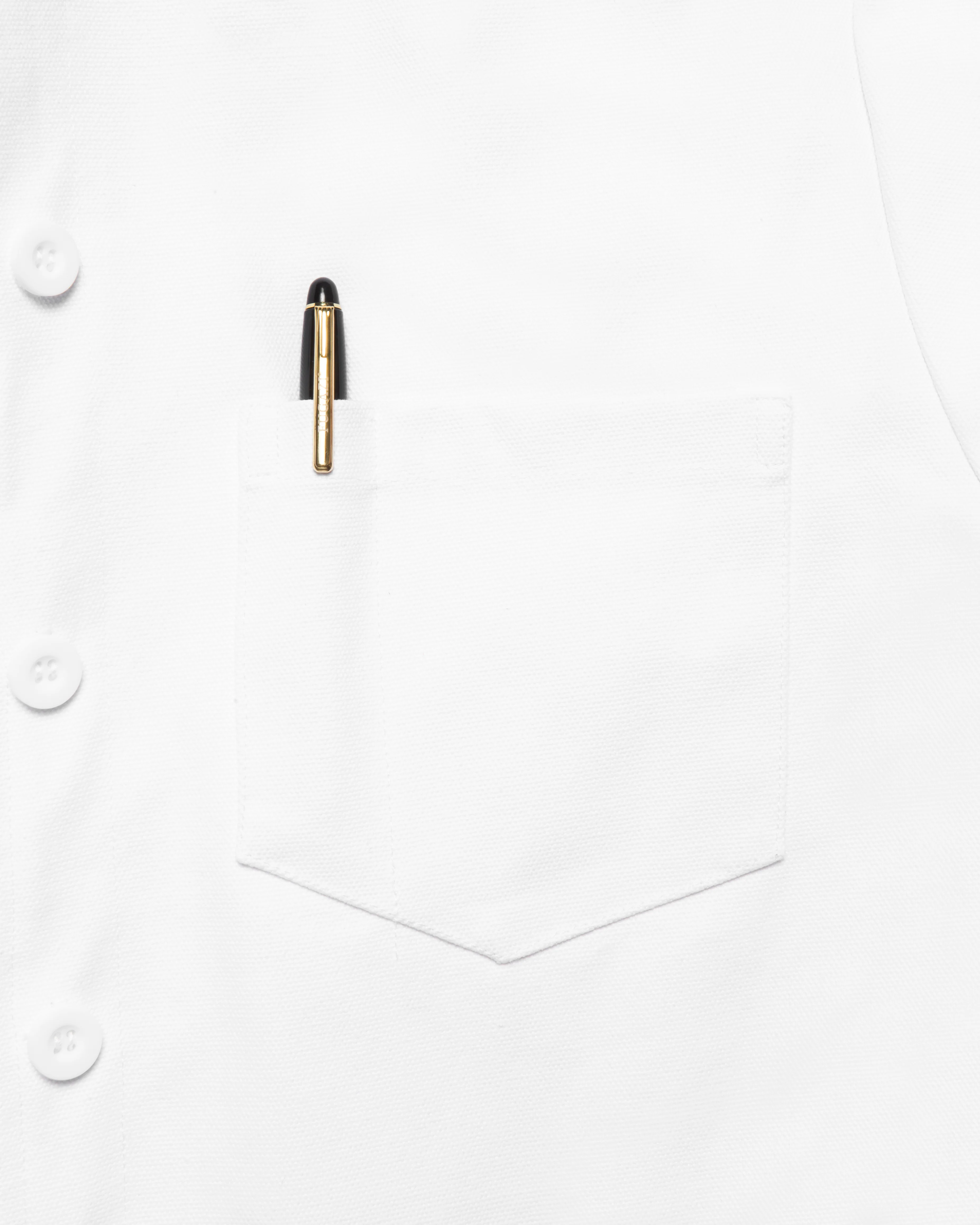 White Collar Work Jacket White - Image 3
