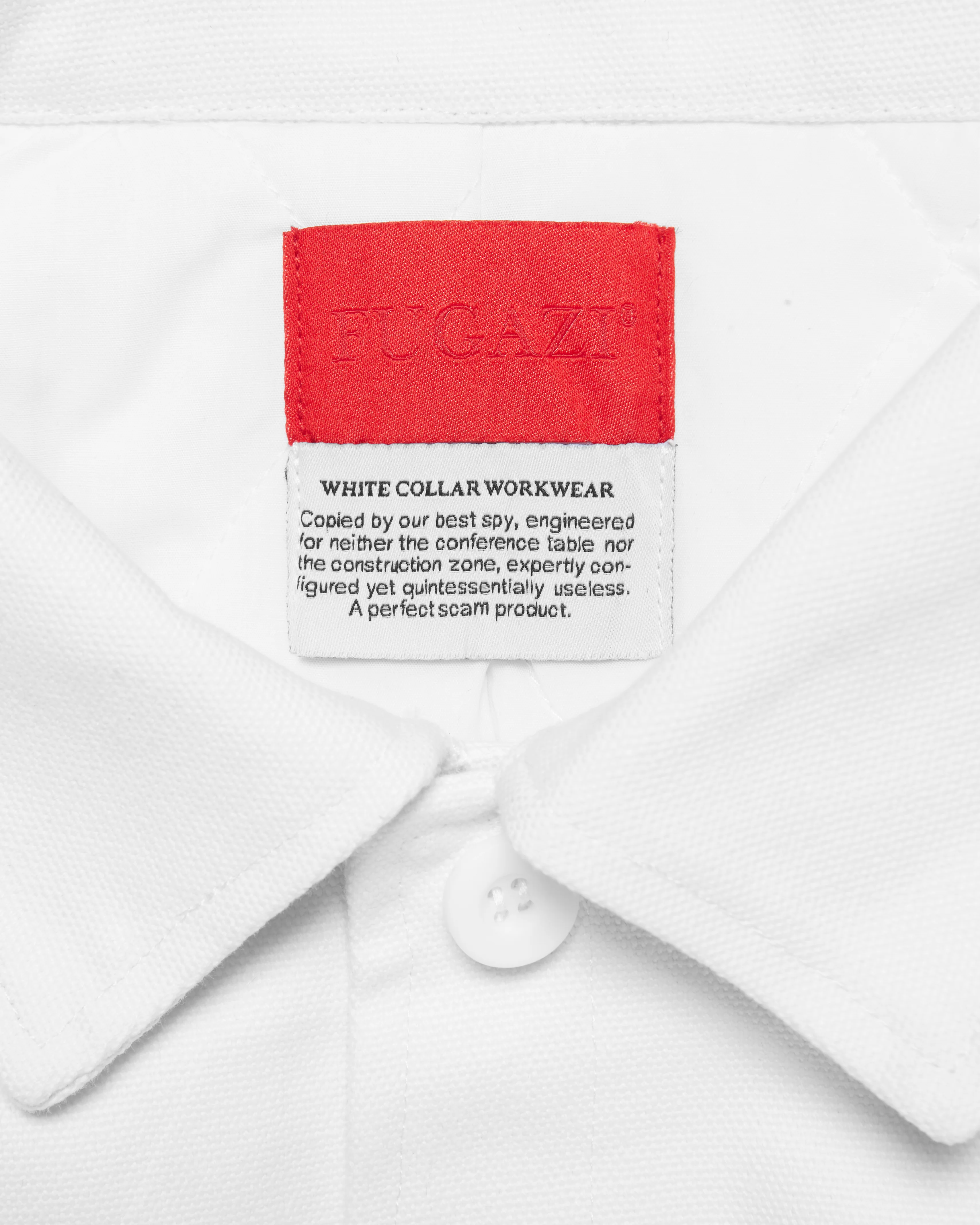 White Collar Work Jacket White - Image 5