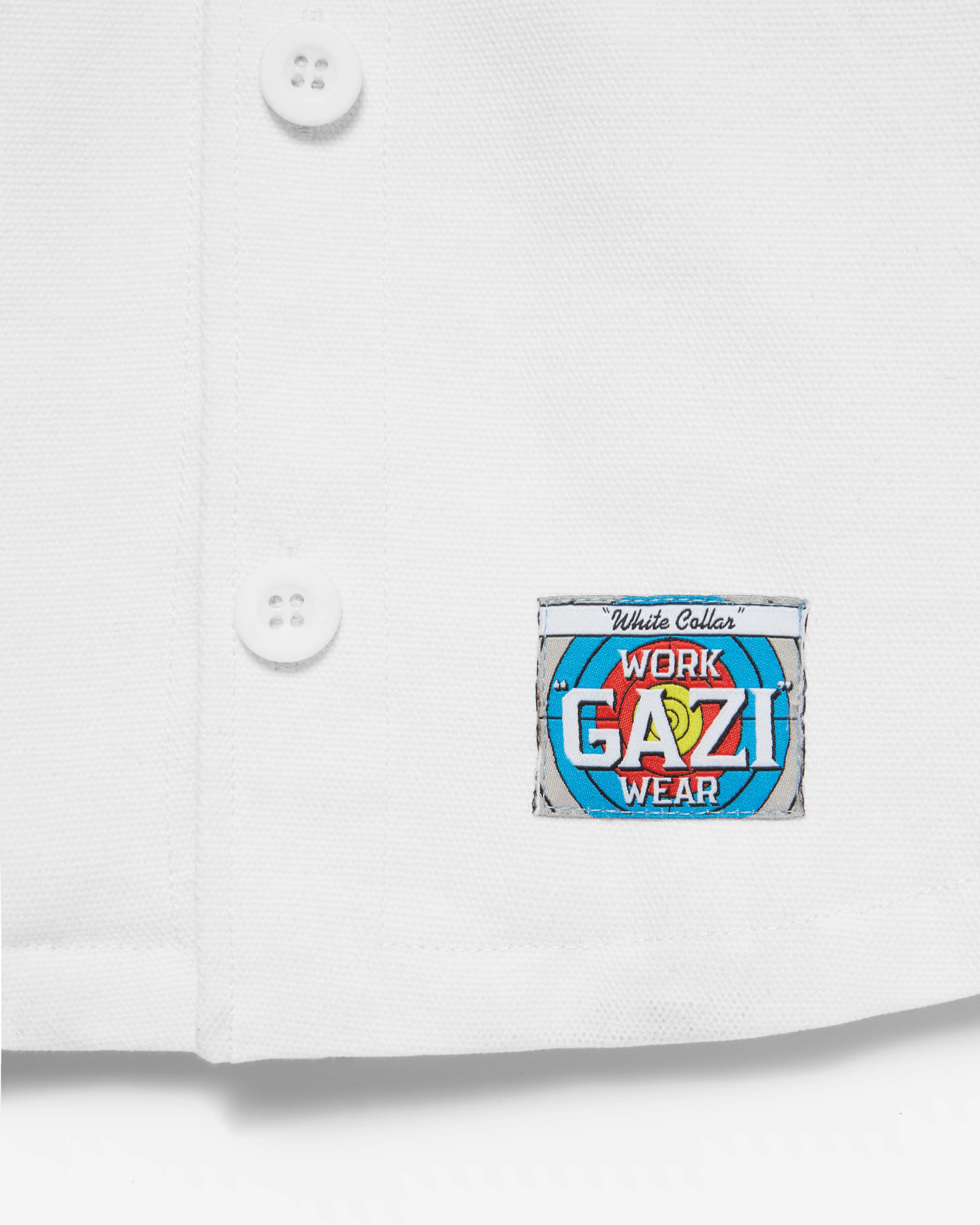 White Collar Work Jacket White - Image 6